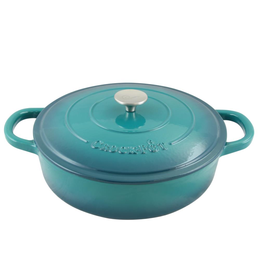  Crock Pot Artisan 13 Inch Enameled Cast Iron Lasagna Pan, Teal  Ombre: Home & Kitchen