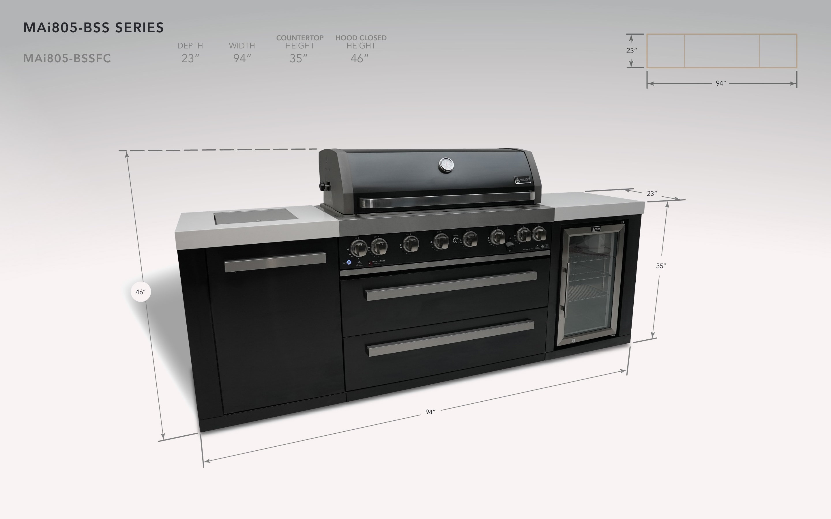 Mont Alpi MAI805-BSSFC Modular-Outdoor-Kitchens - View #2