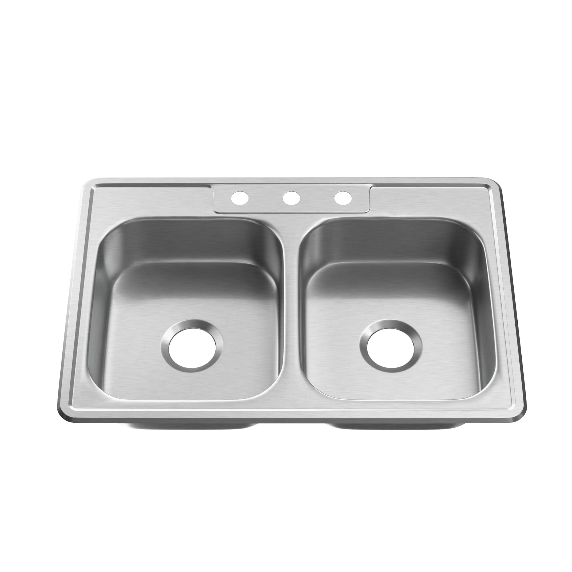33'' Stainless Steel Double Bowl Drop-In Kitchen Sink