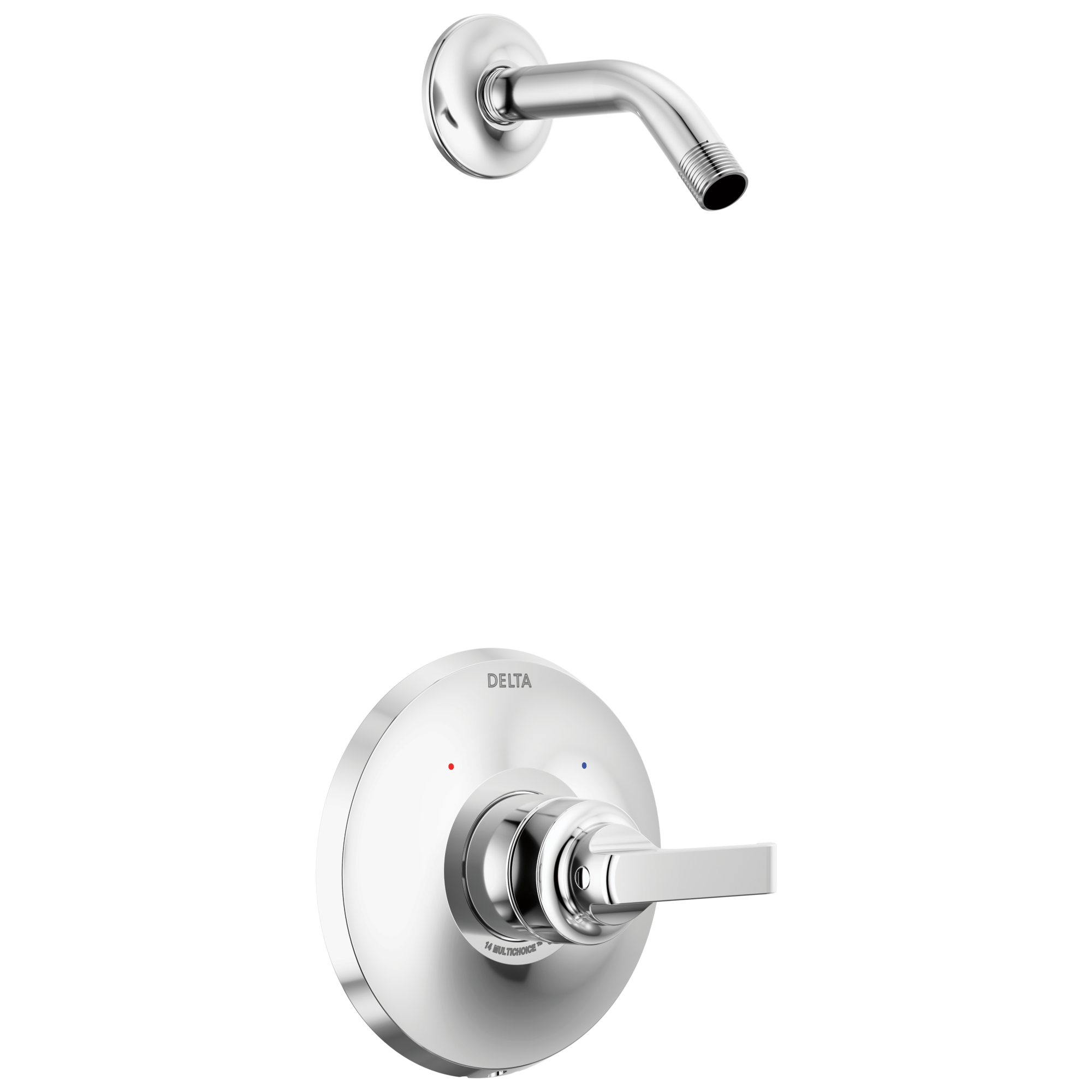 Delta T14289-PR-LHD Tetra Lumicoat Chrome 1-handle Sold separately Shower Faucet