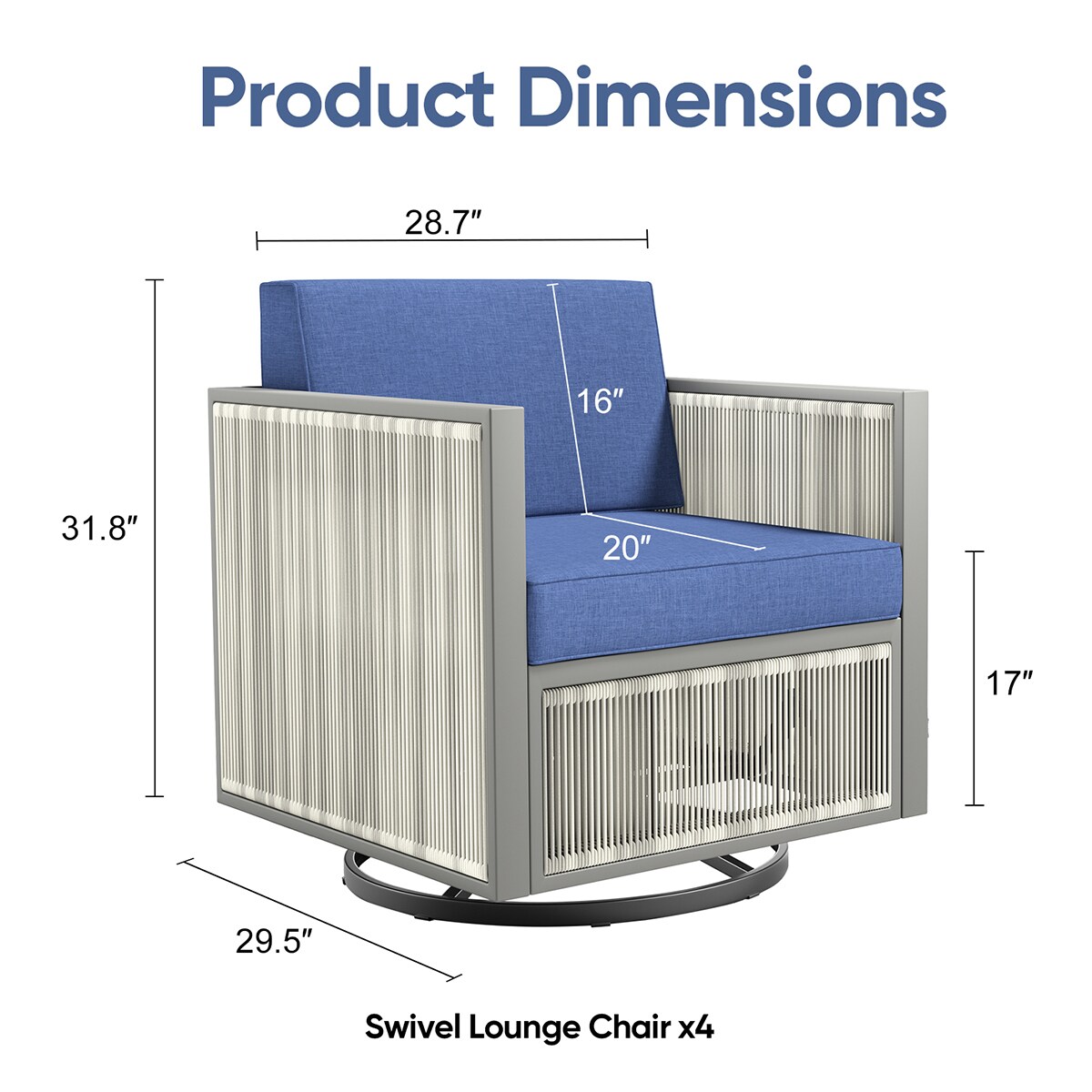 Rilyson FSFHGW20X4-1 Patio-Chairs - View #4