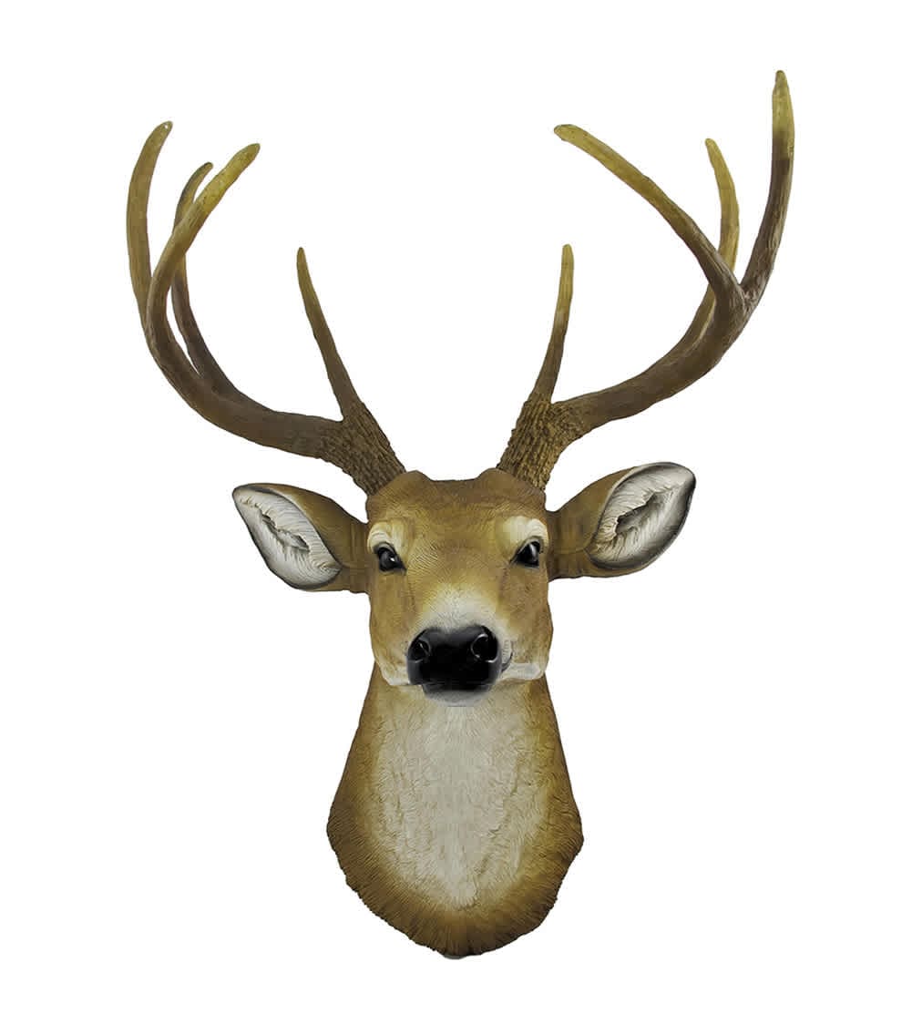 Zeckos 97110 Realistic Faux 8-Point Buck Deer Head Bust Wall Mount - 23-Inch Hanging Decor