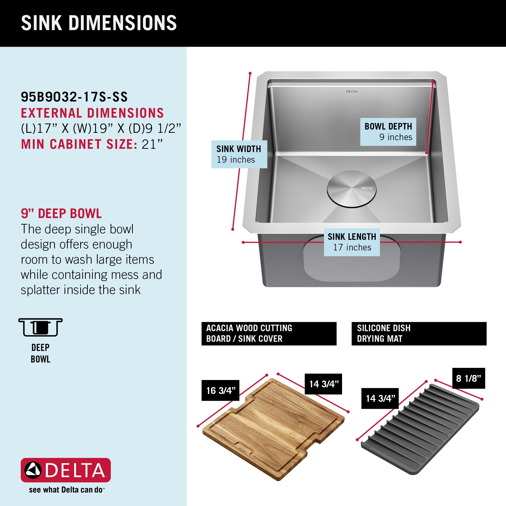 Delta 95B9032-17S-SS Bar-Prep-Sinks - View #6