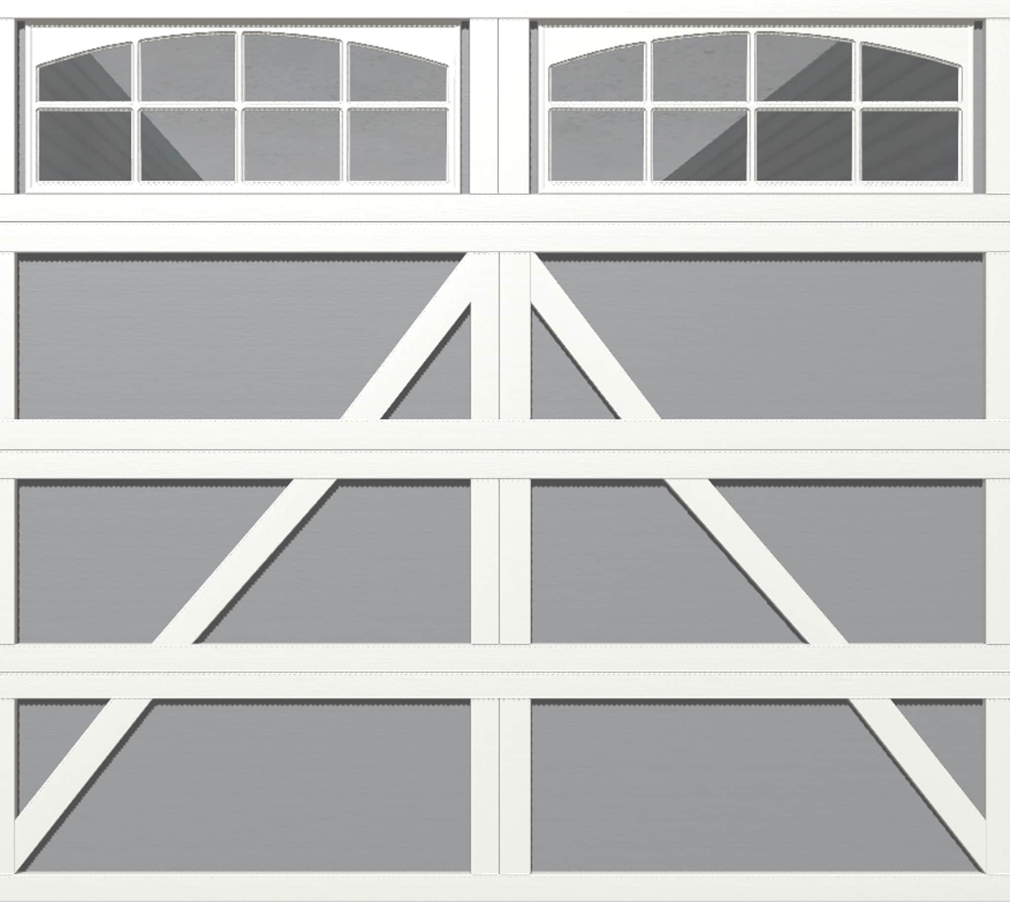 Wayne Dalton WD9405CHWGYCSDIII87 Classic Steel Model 9405 8-ft x 7-ft Insulated White ,Gray Single Garage Door with Windows