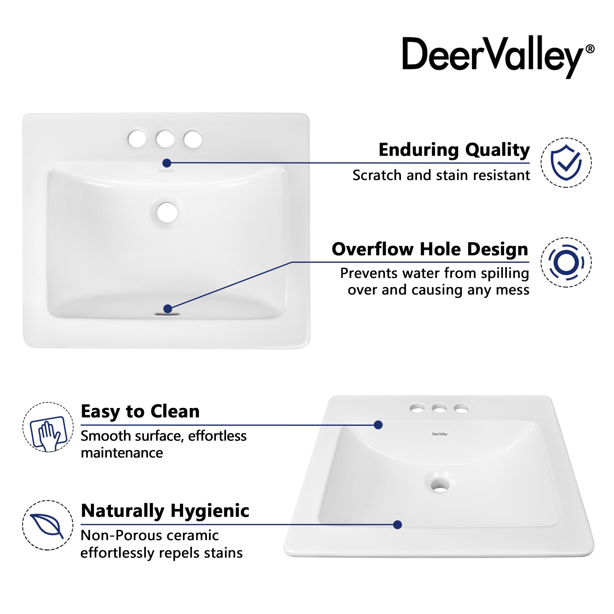 DeerValley DV-1DS0122 Bath-Sink - View #3