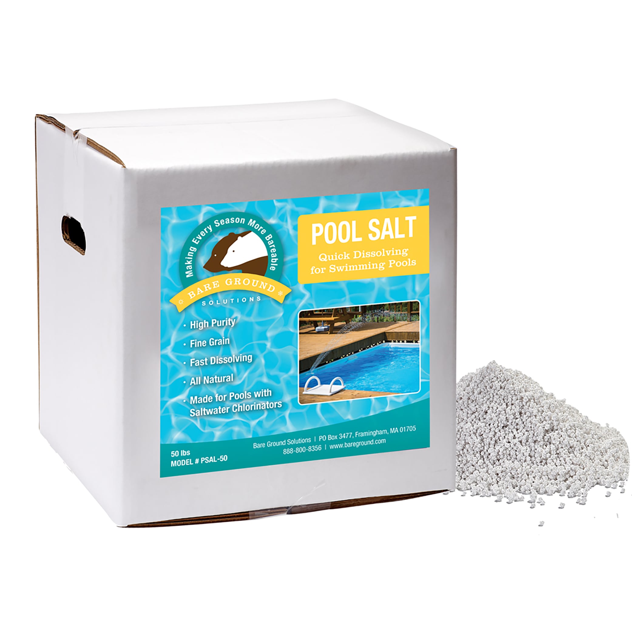 Bare Ground PSAL-50 Pool Salt 800-oz Pool Water Clarifier
