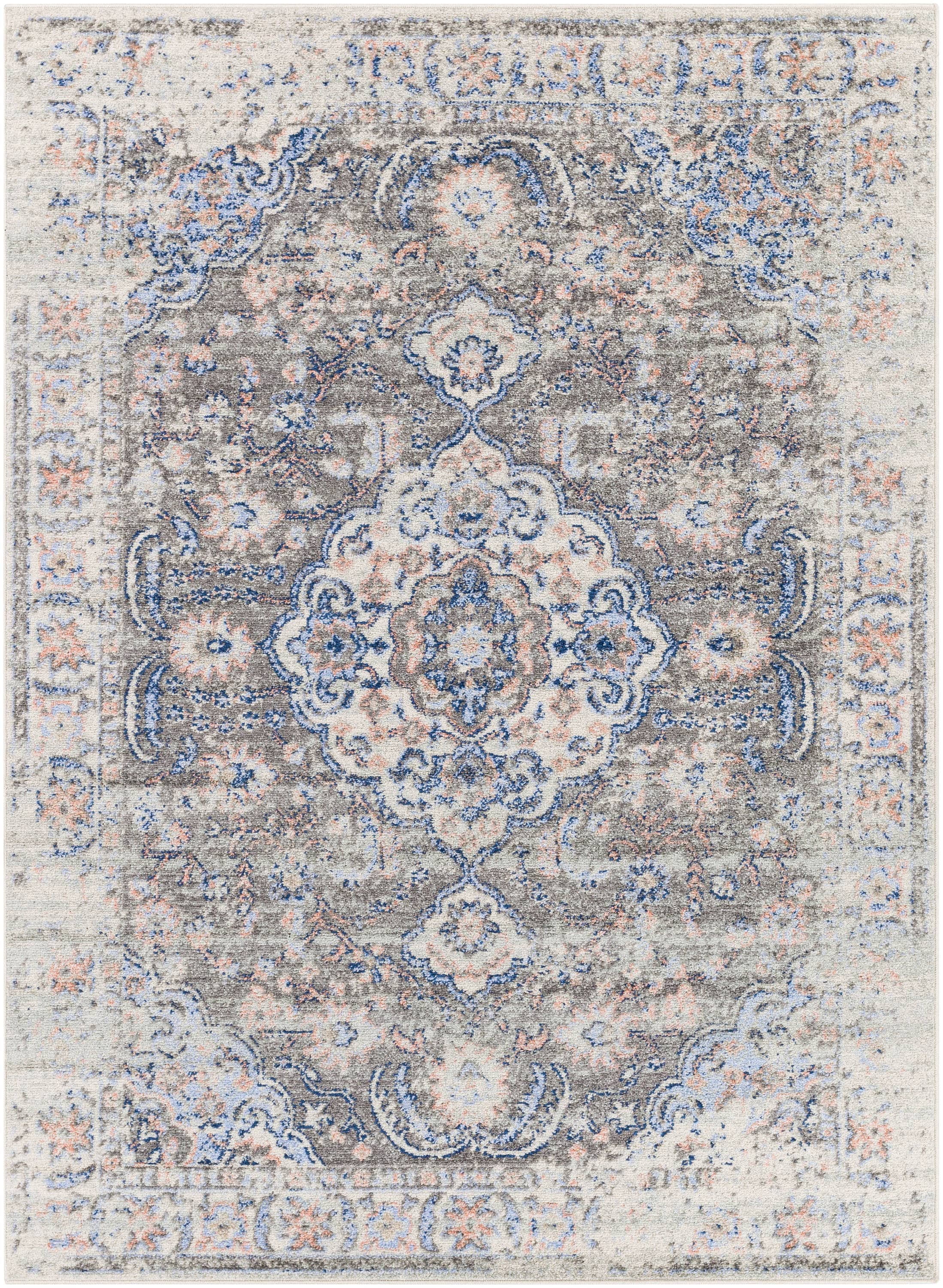 Artistic Weavers HAP1134-679 Harput 7 X 9 Medium Gray Indoor Medallion Oriental Area Rug