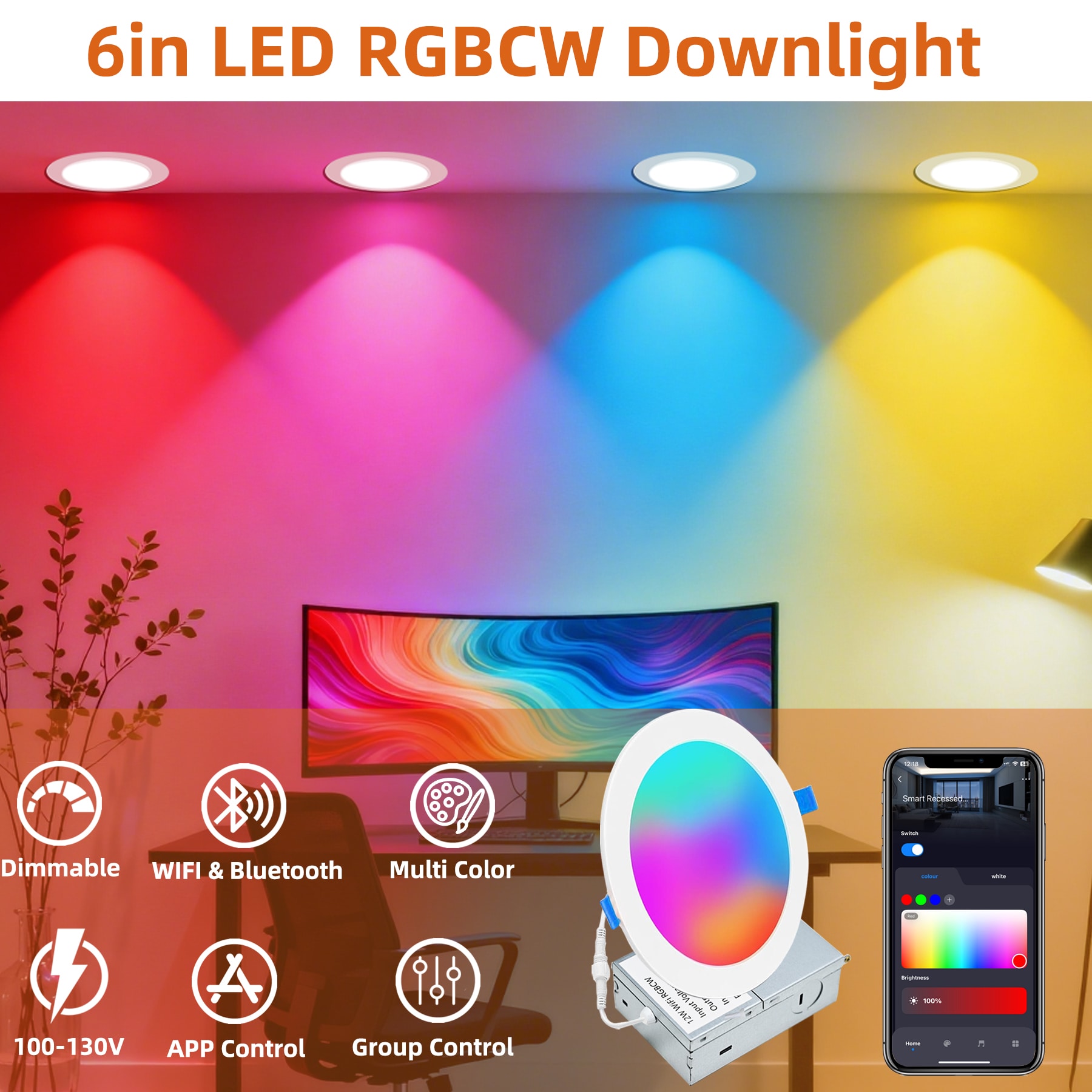 Honbei 6IN-12W-6P-A Led-Retrofit-Downlight - View #3