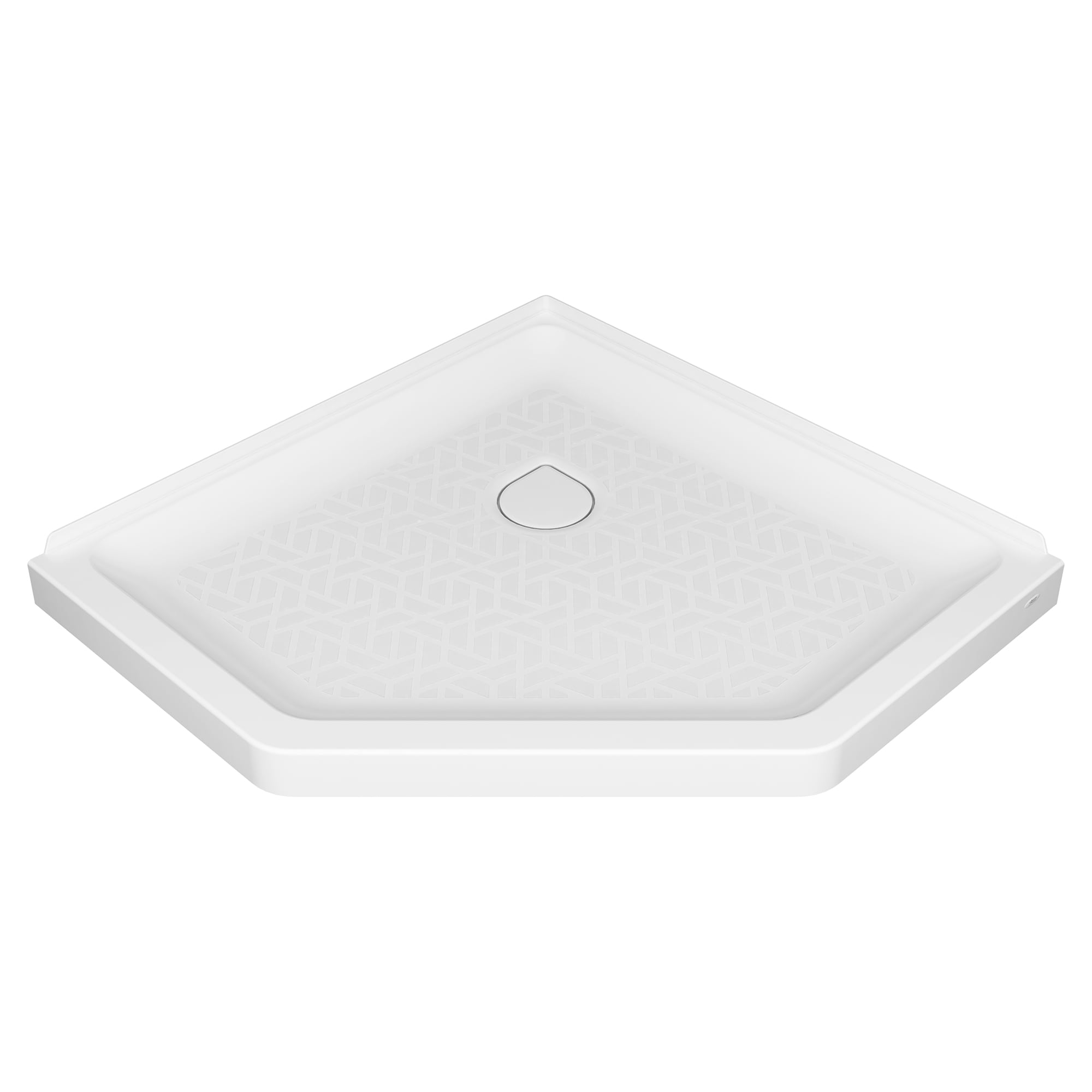 American Standard Elevate 38-in W x 38-in L Center Arctic Single Threshold Neo-angle Corner Shower Pan Base with 3.75-in H Threshold