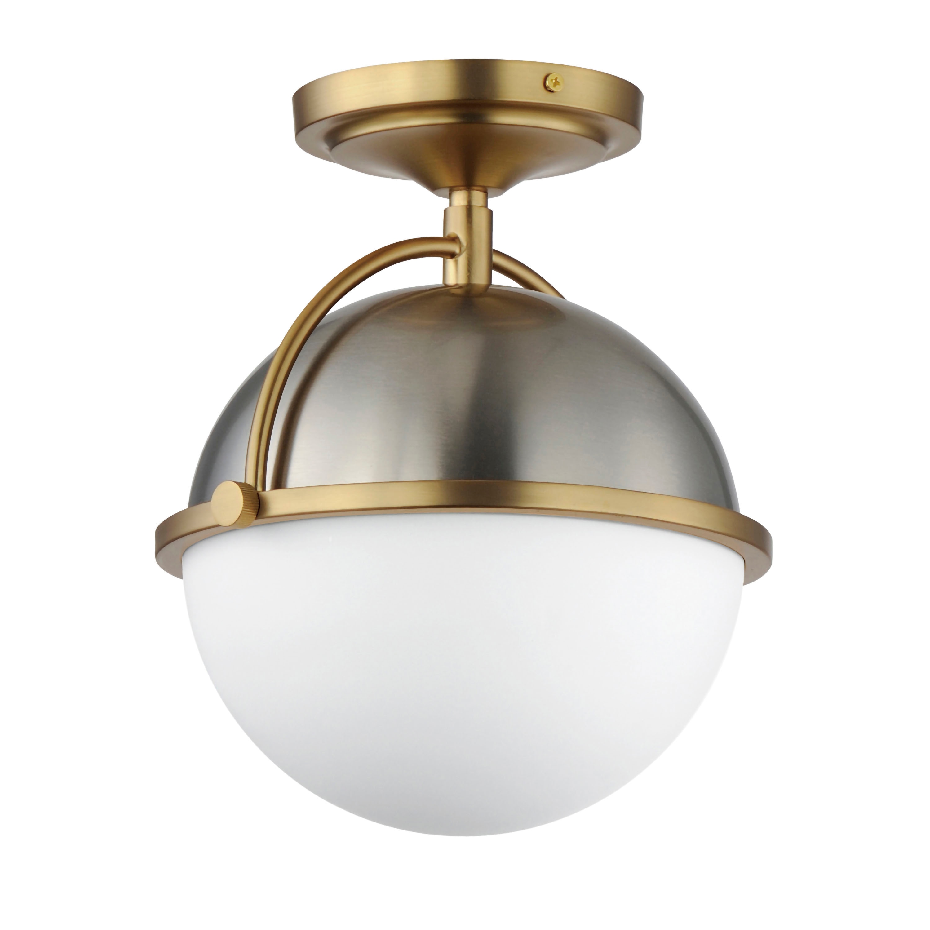 Maxim Lighting 12410SWSNSBR Duke 1 -Light 9.5-in Multiple finishes Multiple colors/finishes Semi Flush Mount Light