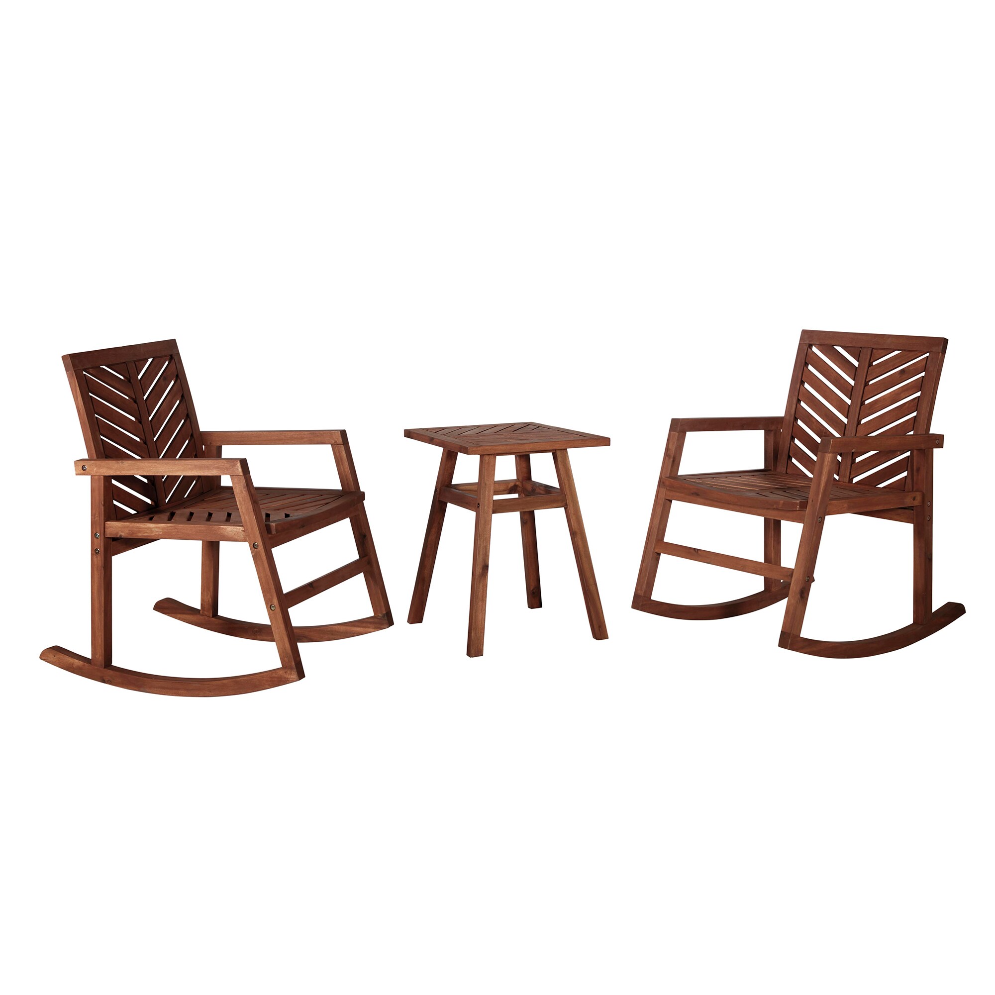 Walker Edison LWOWVINRCDB-3 3 -Piece Patio Conversation Set