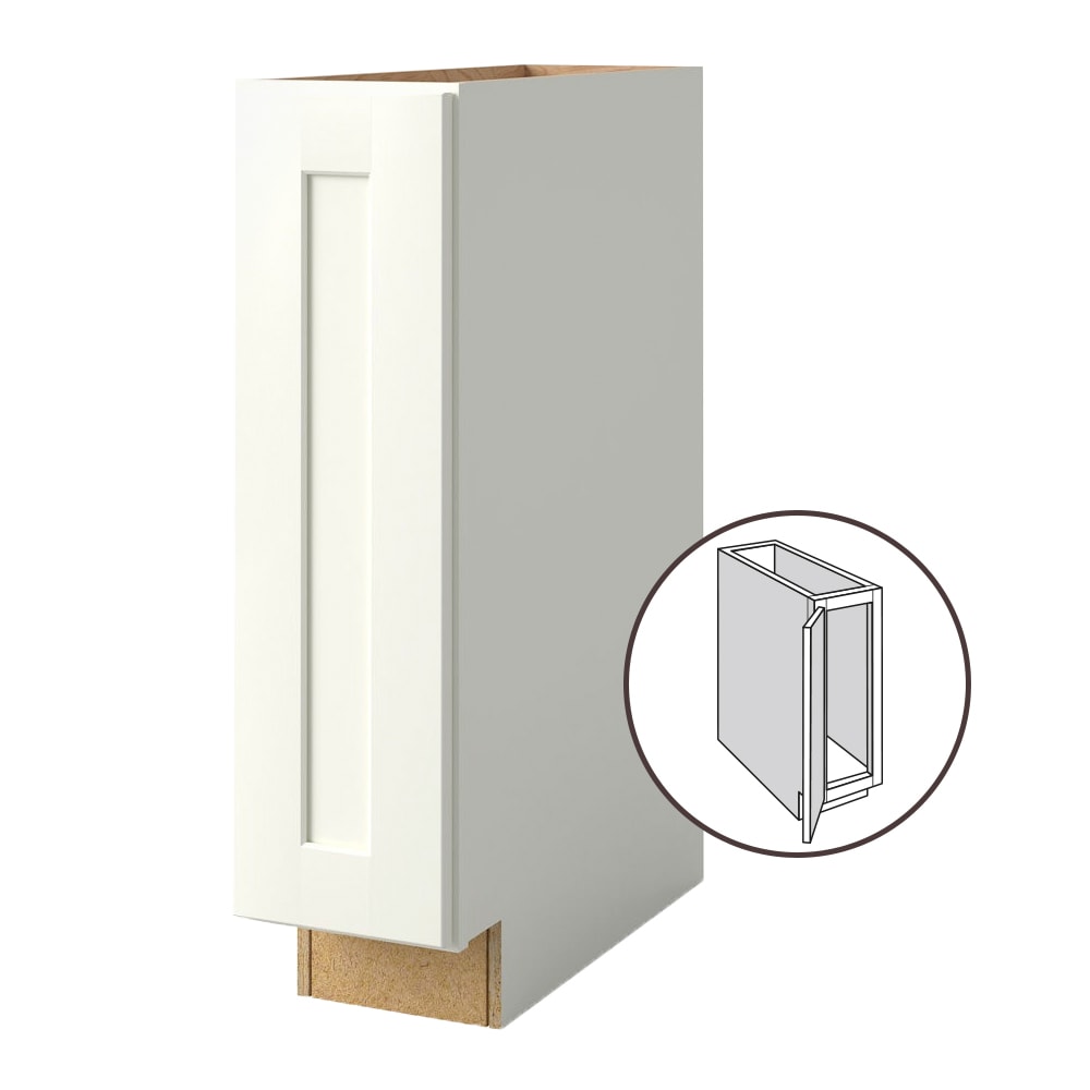 allen + roth Aveley 27-in W x 34.5-in H x 24-in D Linen Maple Door and Drawer Base Semi-Custom Cabinet