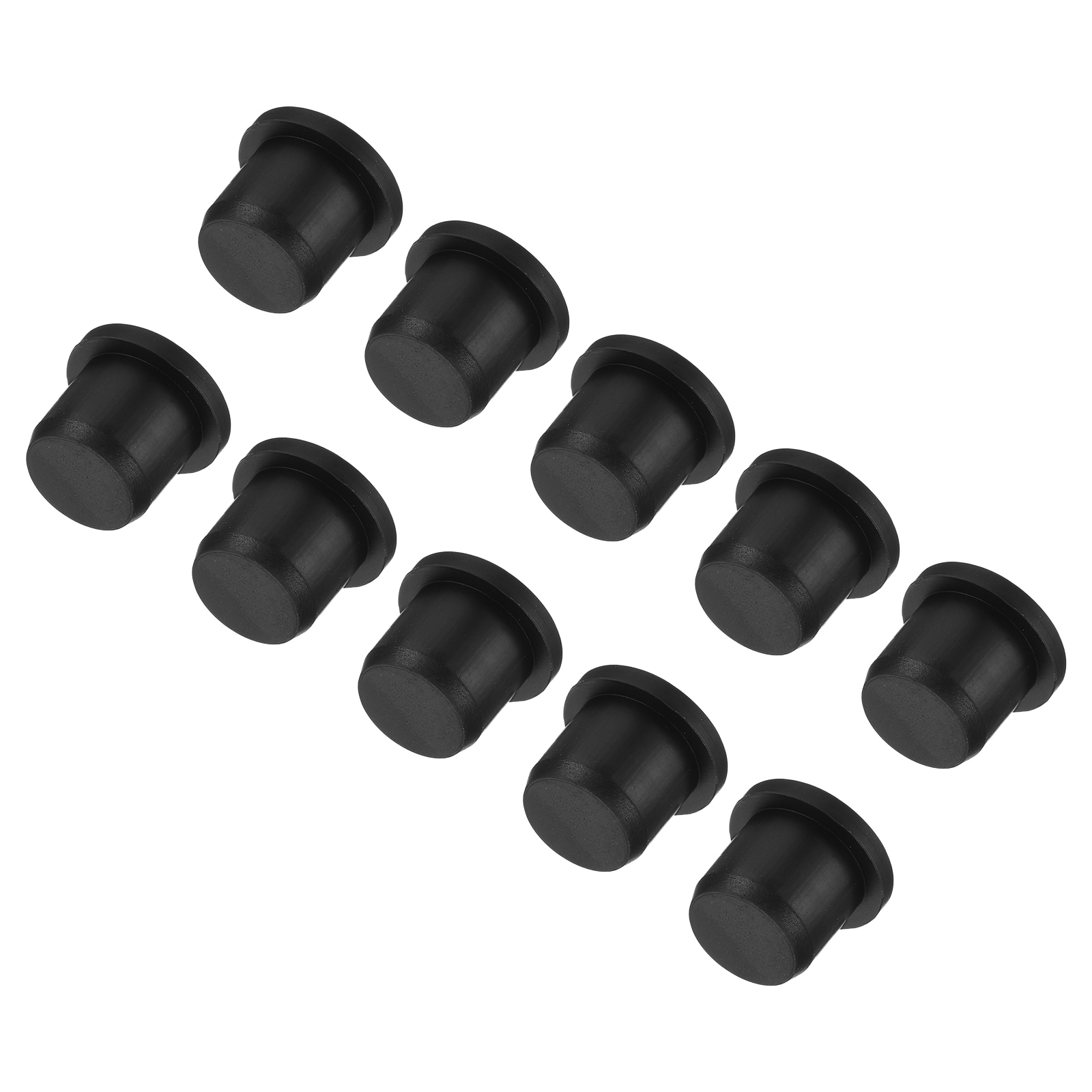 Unique Bargains High Temp Silicone Plug Mount Dia 13.5mm/0.5inch t Shaped Solid Rubber Stopper Hole Plugs for Coating Plating Waterproof Sealing Plugs Black 10pcs(OD 16.5mm/0.65inch)