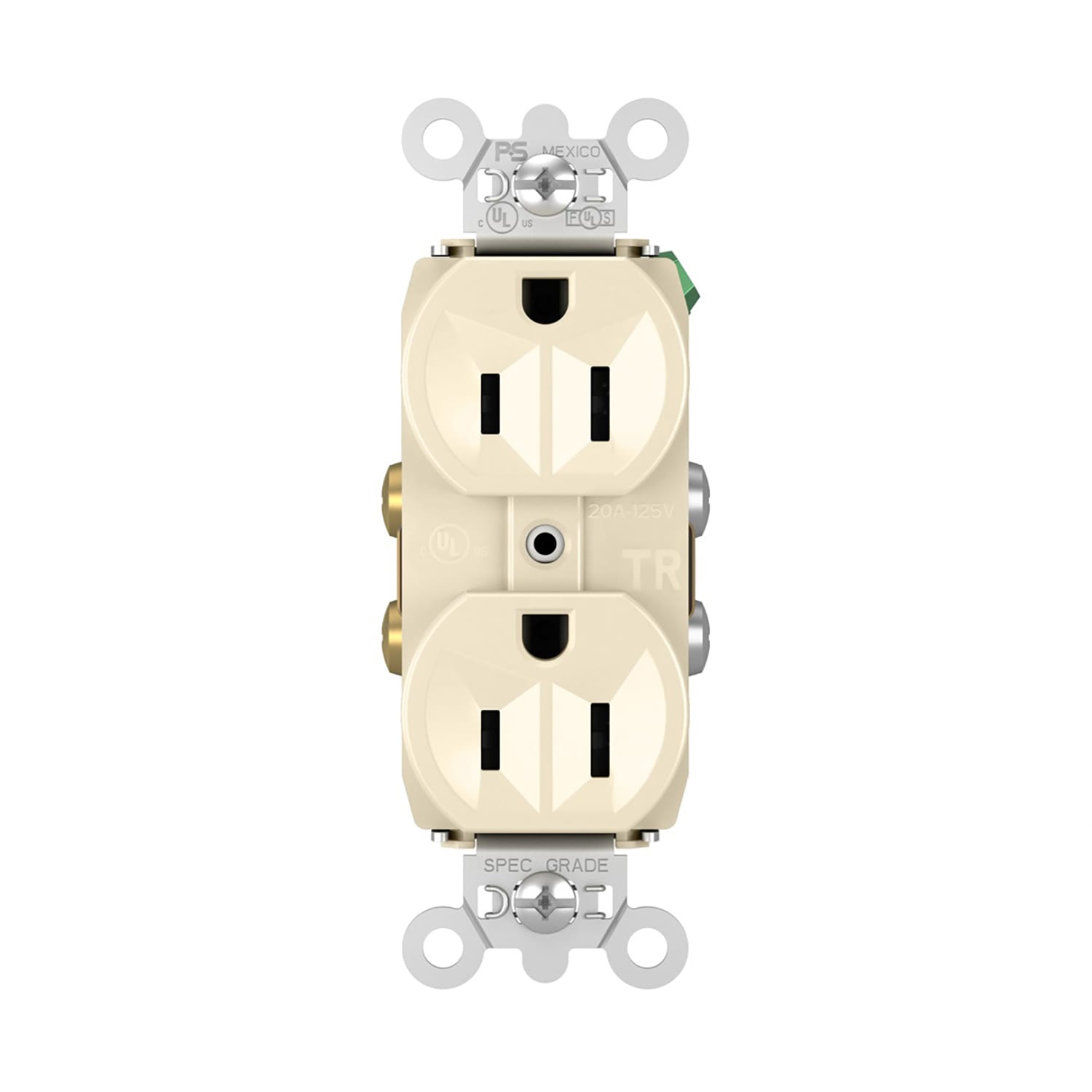 Legrand TR5262LACC12 Pass Seymour 15.0 -Amp 125-volt Tamper Resistant Commercial Duplex Outlet , Light Almond
