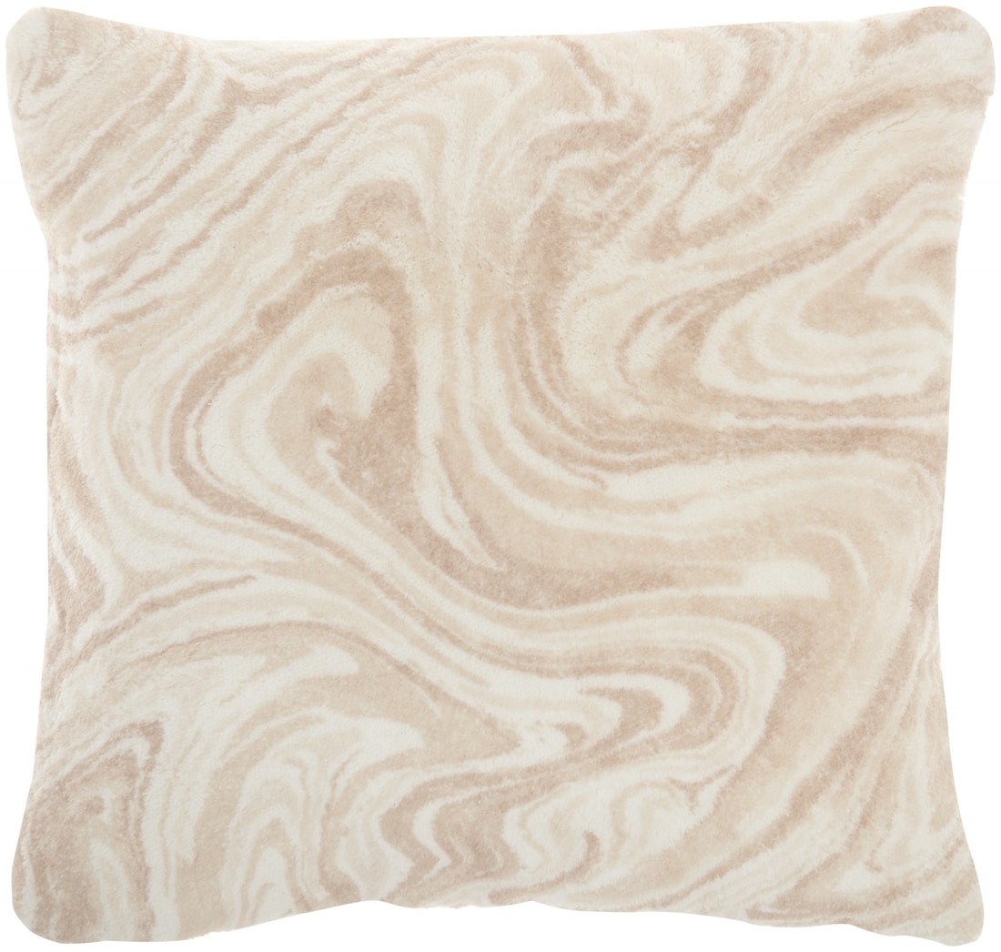 HomeRoots 4000385995 20-in x 20-in Cream Square Indoor Decorative Pillow