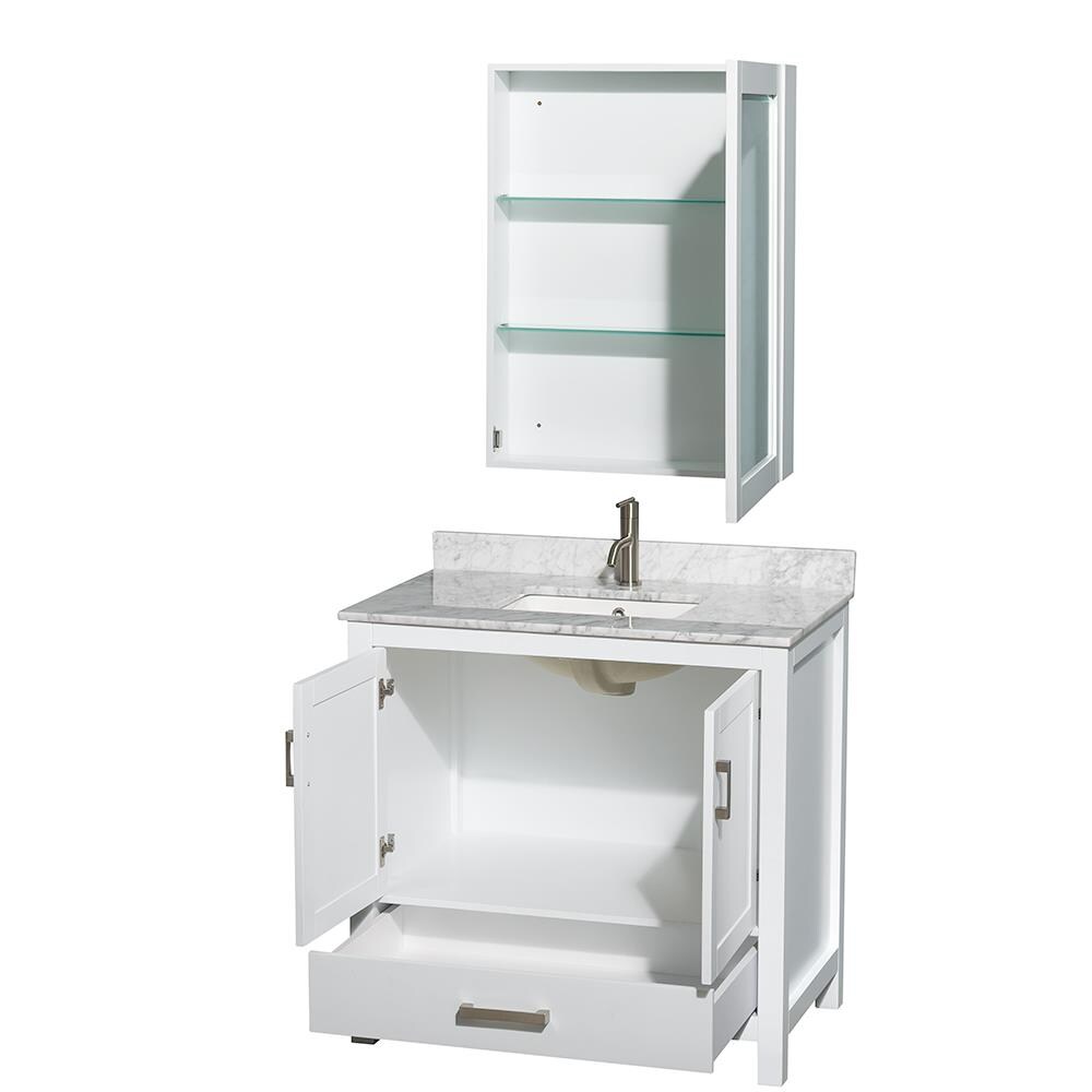 Wyndham Collection WCS141436SWHCMUNSMED Bath-Vanity-Combo - View #2