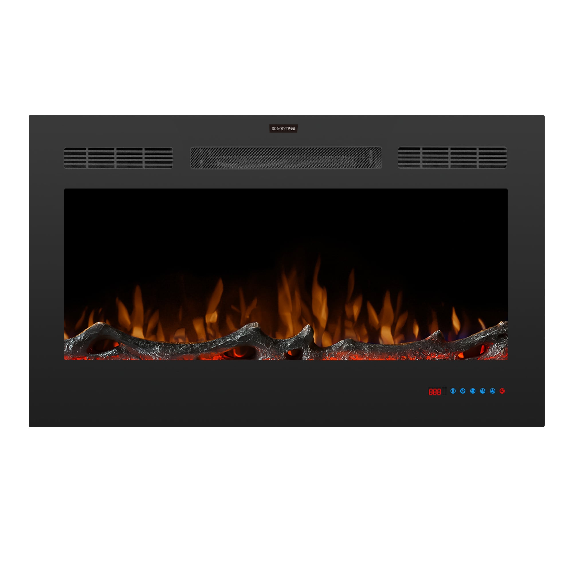 CASAINC TR-83136IN 36-in W Black Fan-forced Electric Fireplace