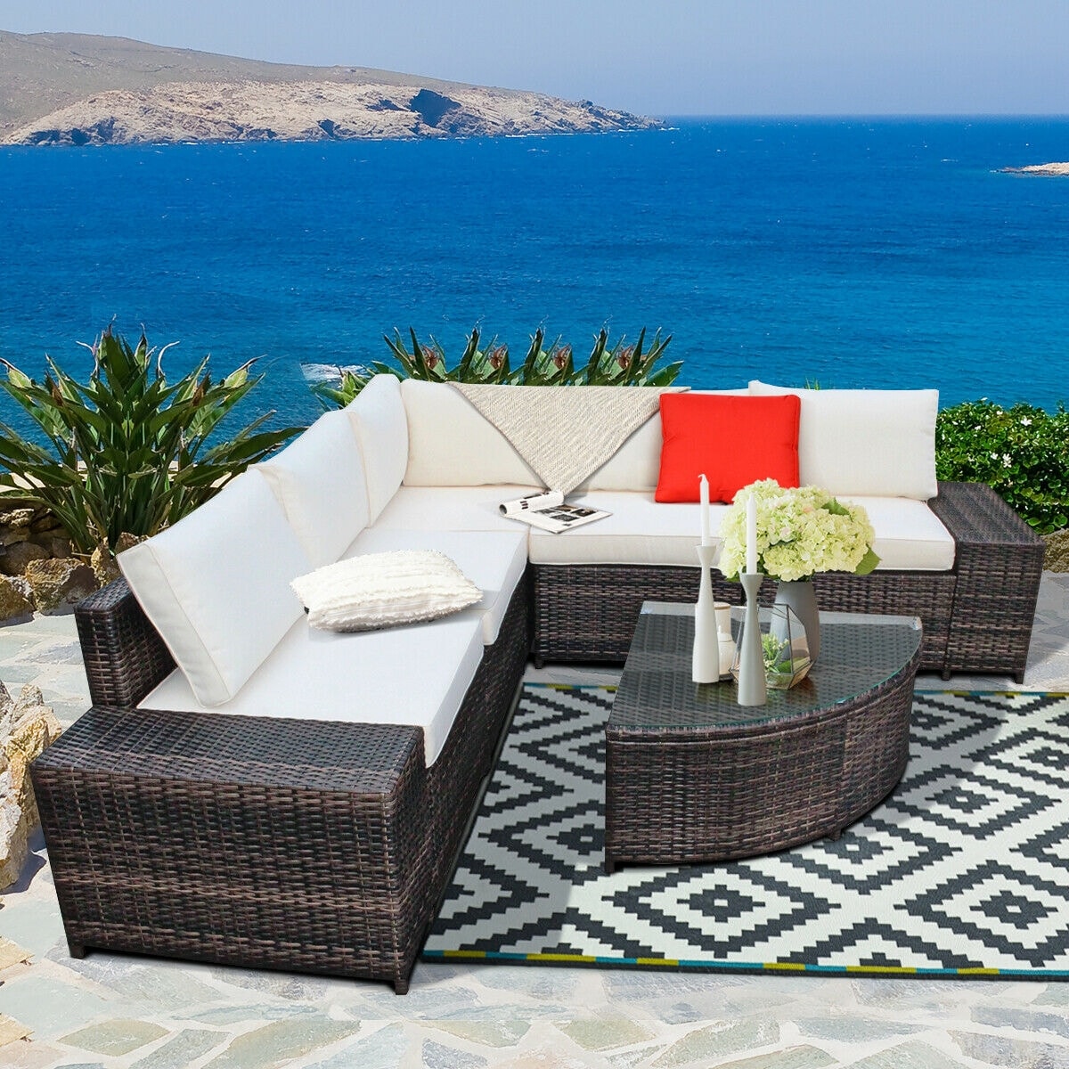 Forclover HBV-HW664WH Patio-Sofas-Daybeds - View #2