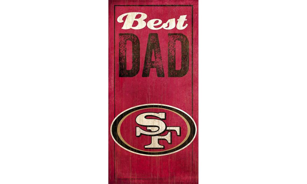 San Francisco 49ers 6 x 24 Wood Fan Wall Sign