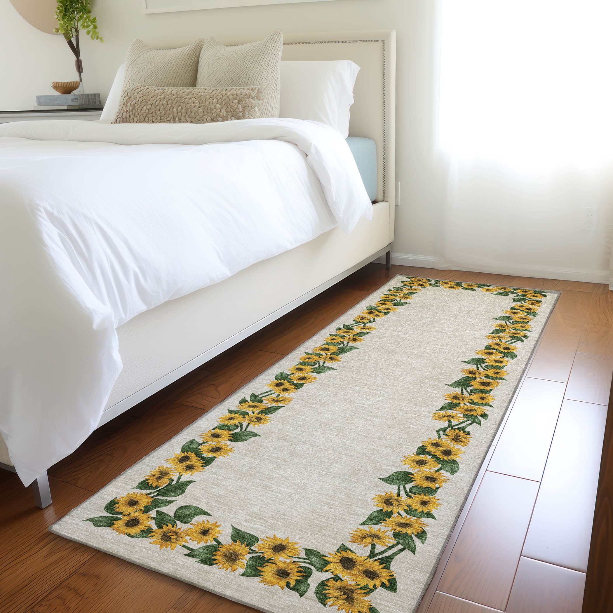 Addison Rugs AMF172YE2X8 Mayfield AMF172YE 2 x 7 (ft) Loomed Polyester Yellow Rectangular Indoor Geometric Machine washable Area rug