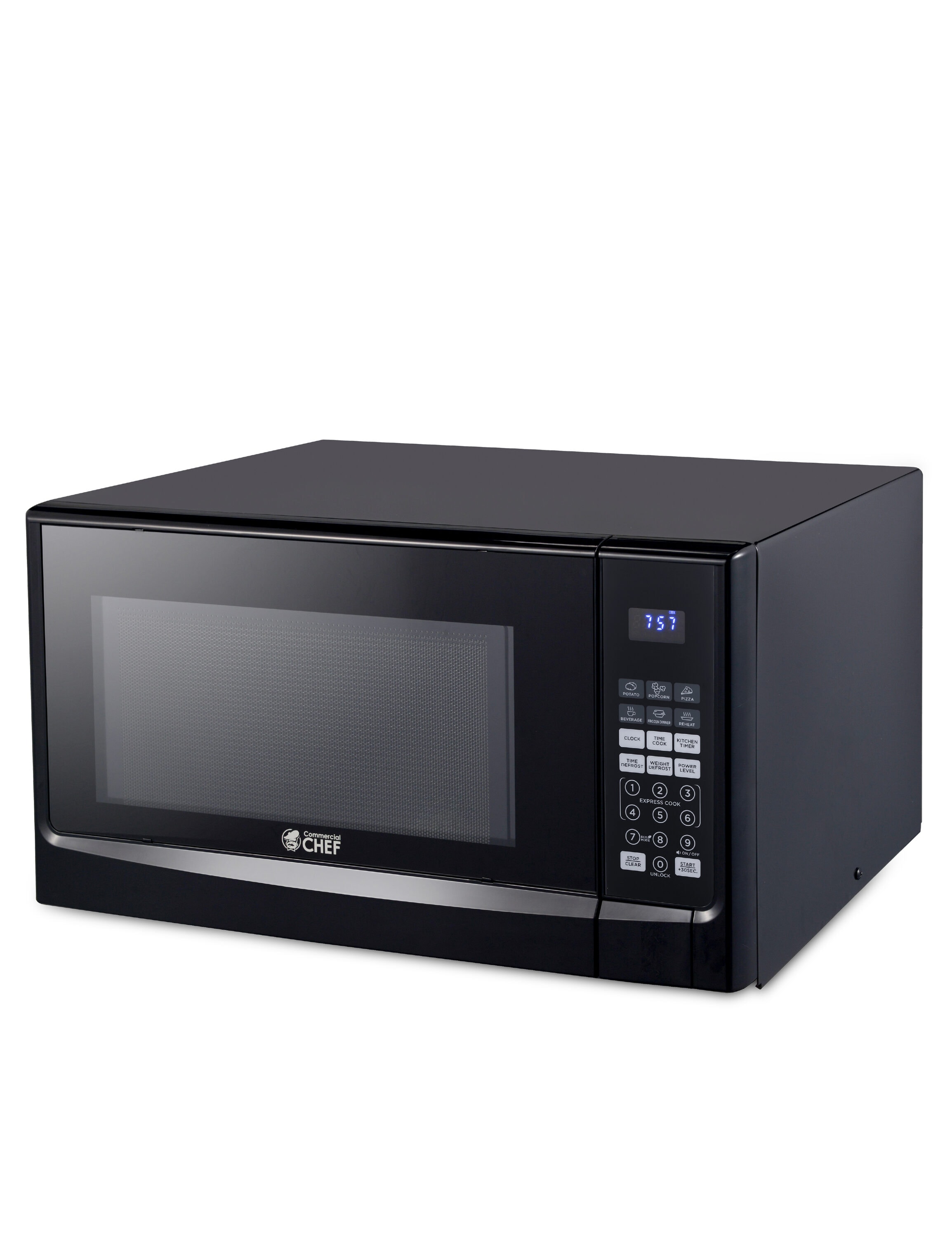 Commercial Chef CHM14110B6C 1.4-cu ft Medium 1100 -Watt Countertop Microwave ( Black )