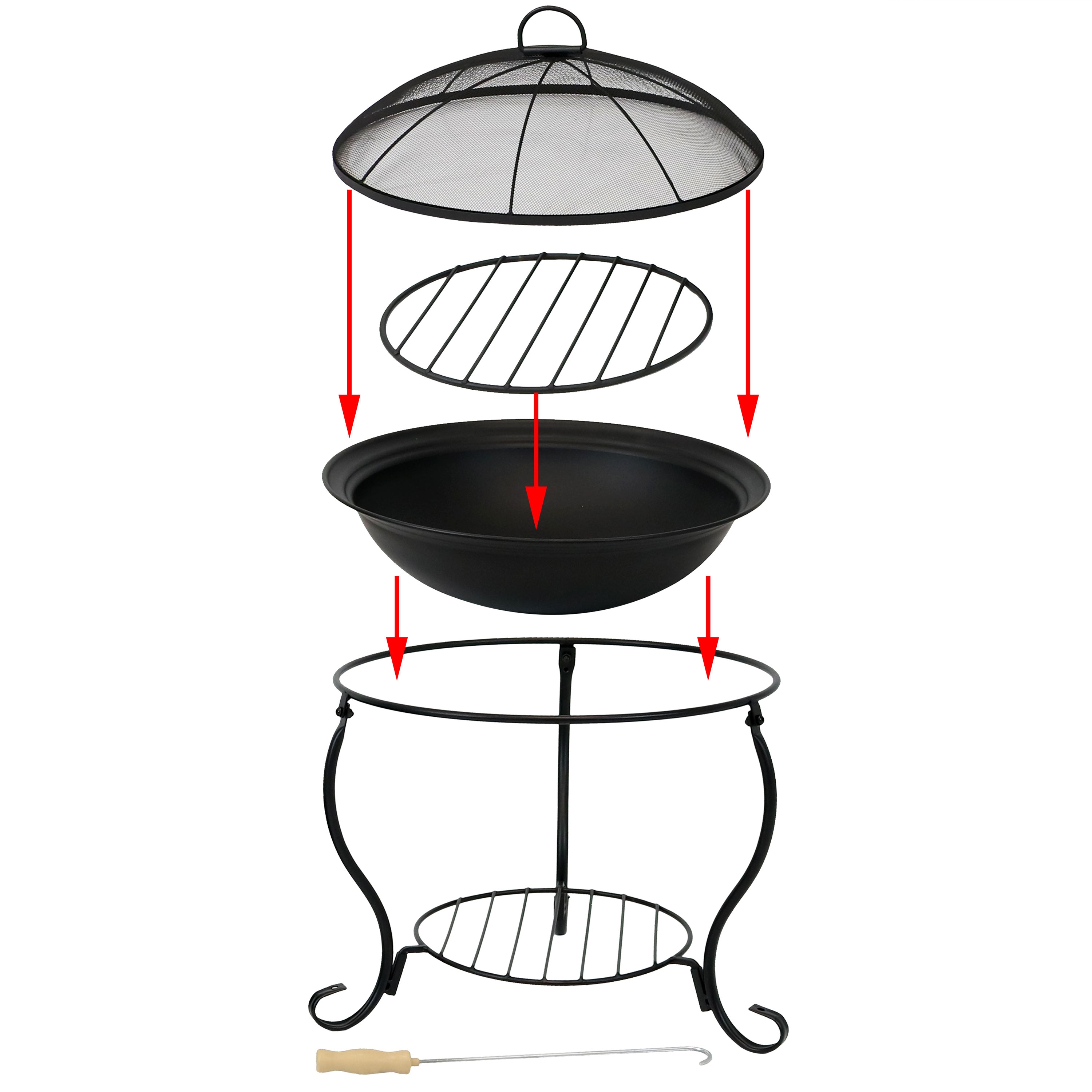 Sunnydaze Decor RCM-LG171 Outdoor-Woodburning-Firepits - View #5