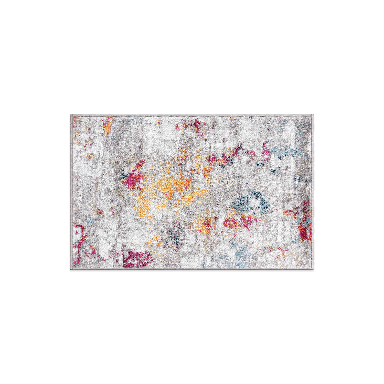 World Rug Gallery 935MULTI2X3 2 x 3 (ft) Loomed Polypropylene Multi Rectangular Indoor Abstract Global Area rug
