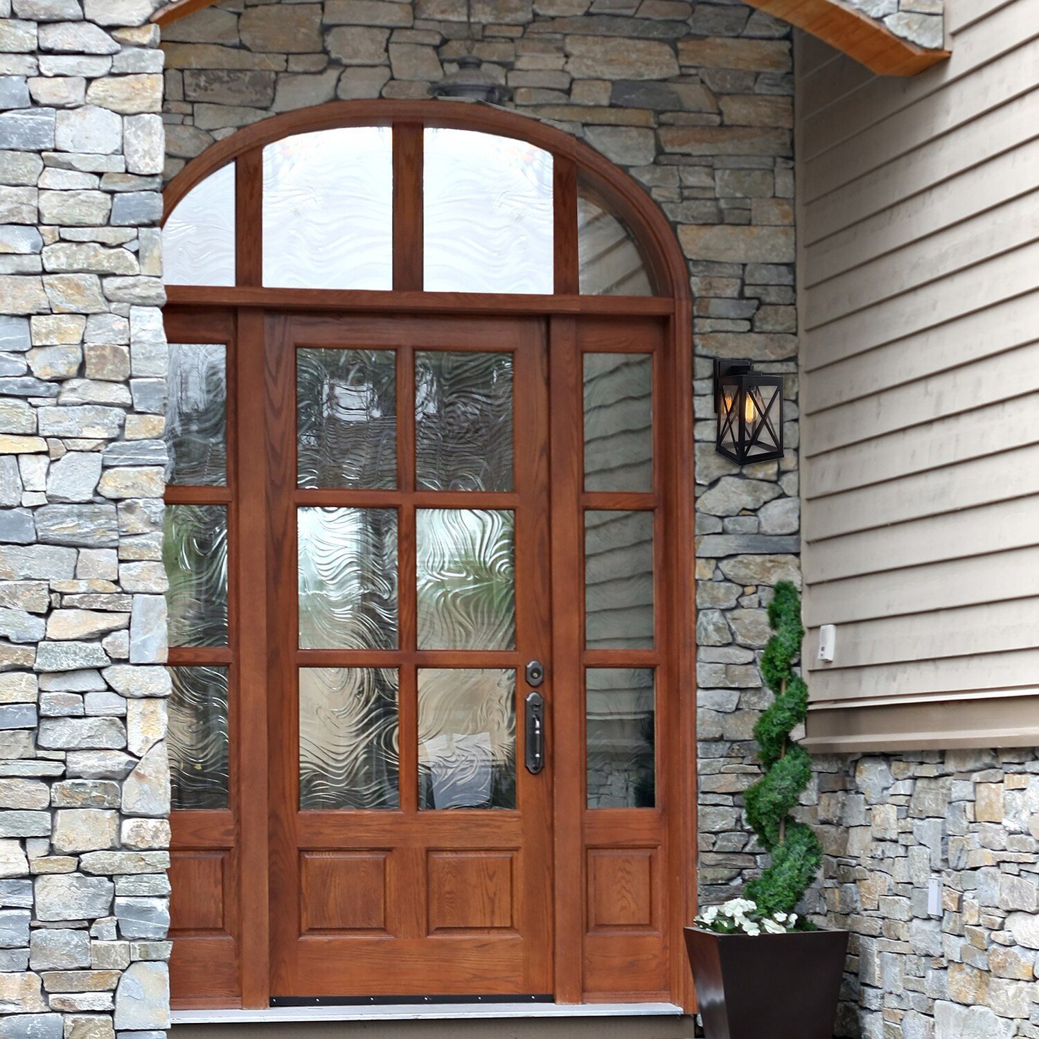 allen + roth WL137MBK Outdoor-Wall-Lighting - View #5