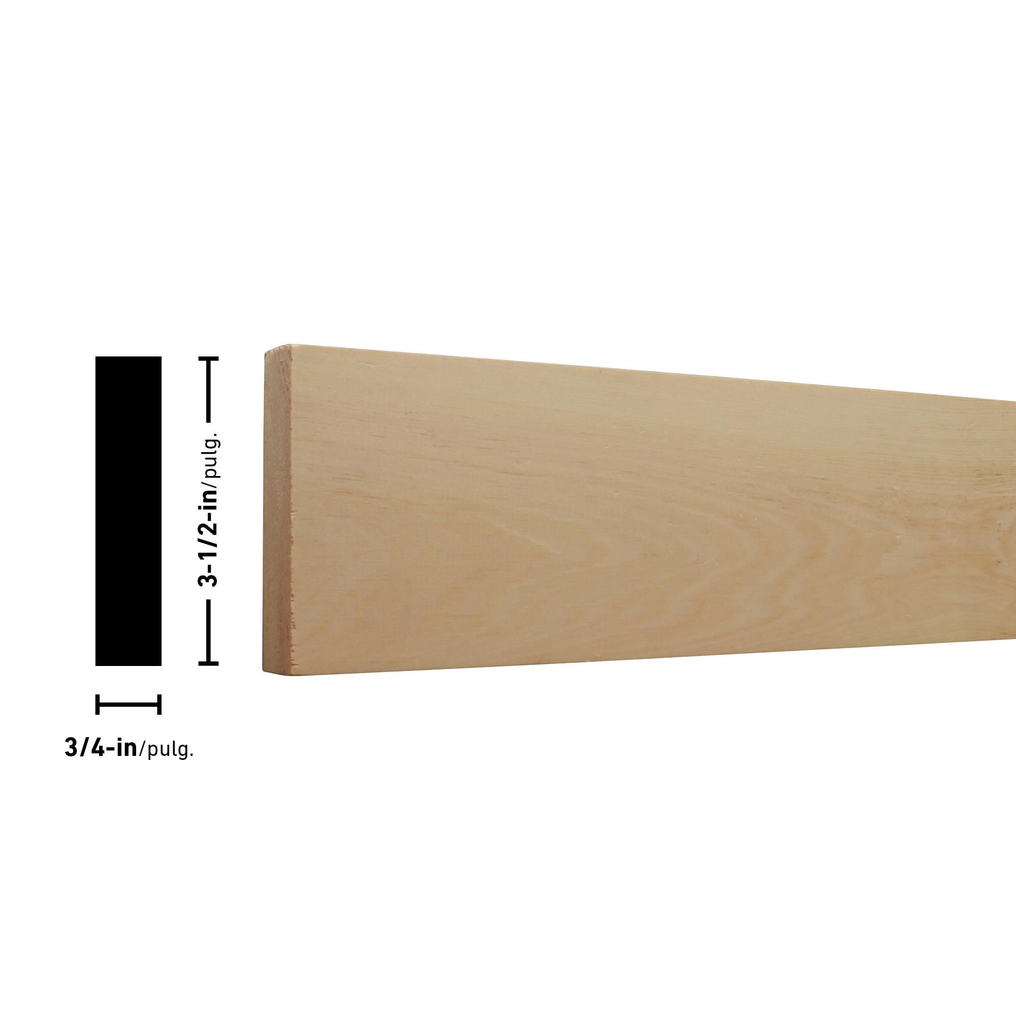 1 in. x 4 in. x 10 ft. Common White Wood Board – Denali Building