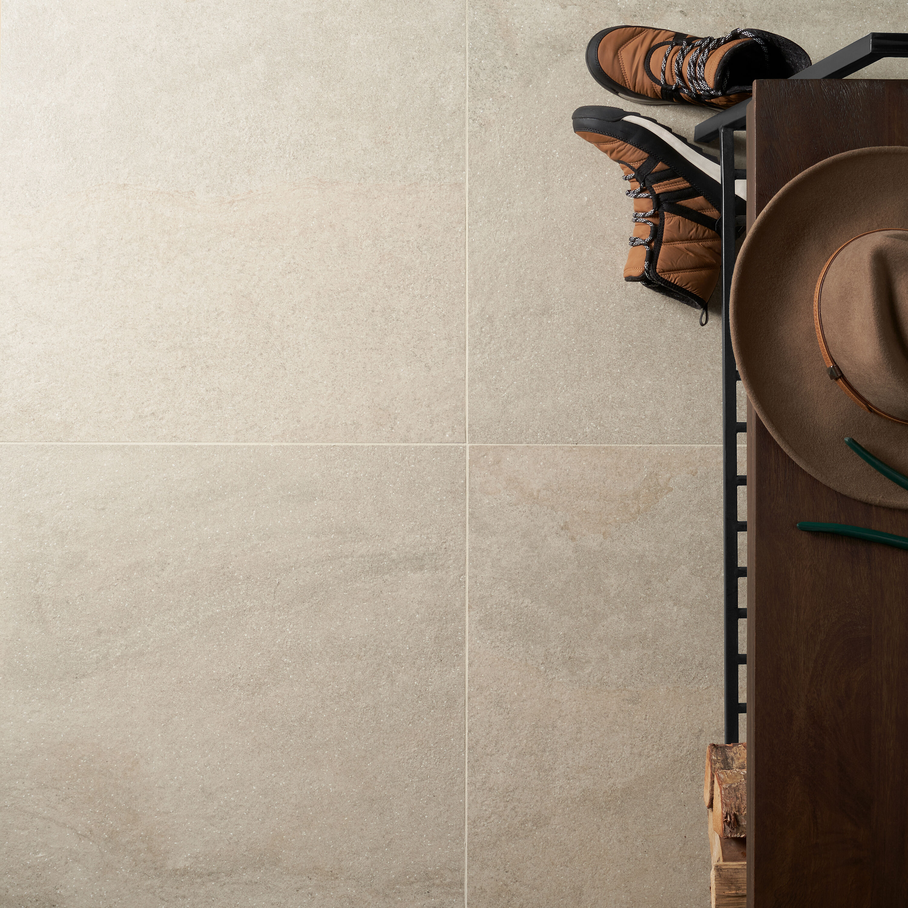 District 24'' x 24'' Beige Matte Porcelain Floor and Wall Tile
