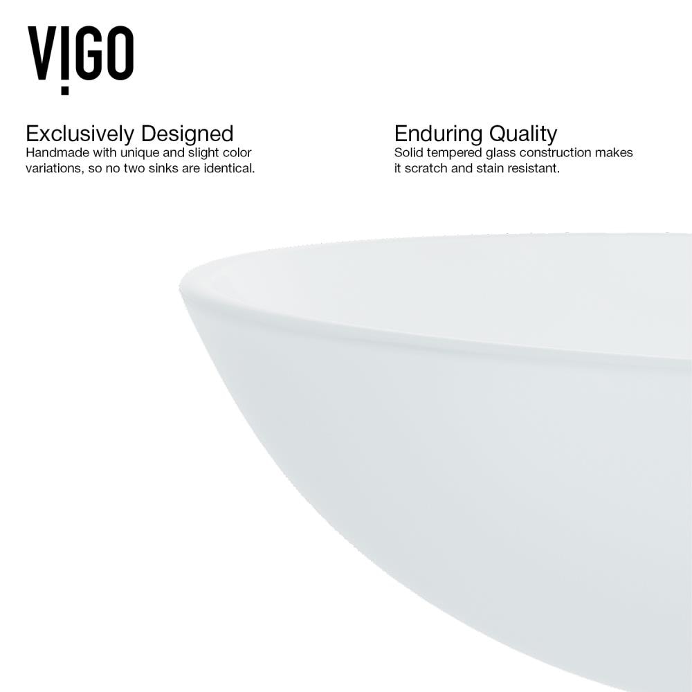VIGO Vessel Sinks Chrome Glass Vessel Round Modern Bathroom Sink with ...