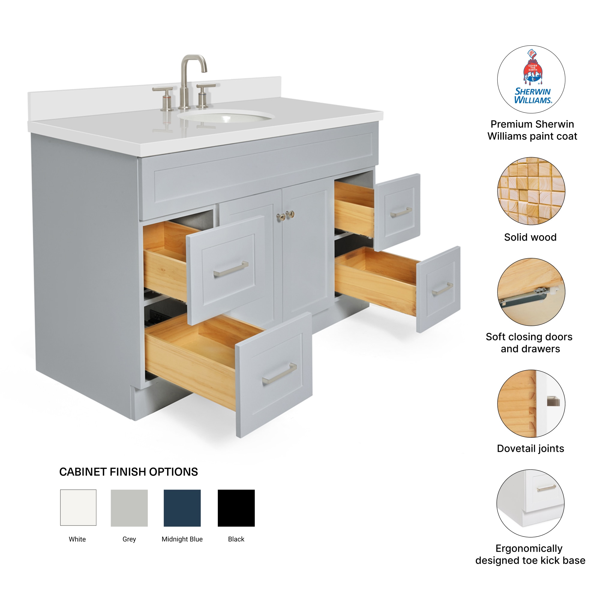 ARIEL F055SWQOVOGRY Bath-Vanity-Combo - View #4