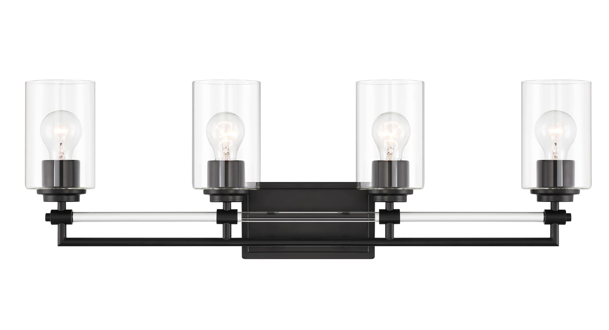 Minka Lavery 2644-66A Binsly 32-in 4 -Light Matte Black Modern/contemporary Vanity light bar