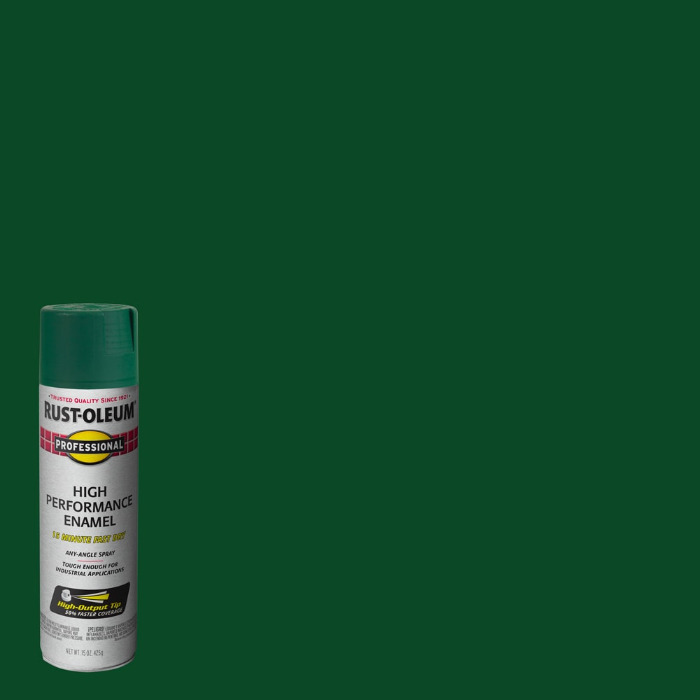 Rust-Oleum Professional Gloss Hunter Green Spray Paint (NET WT. 15-oz ...