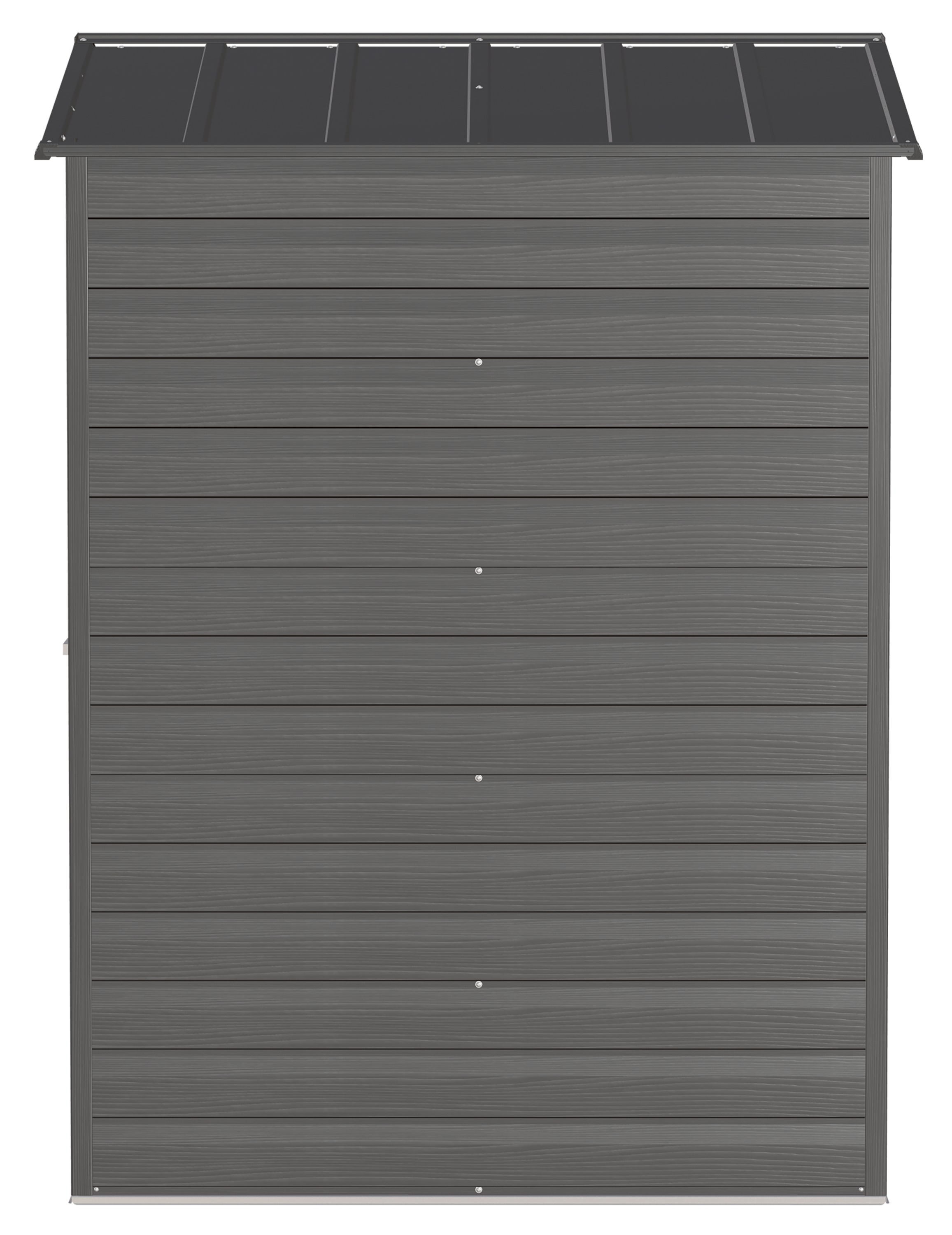 Charcoal Galvanized Steel Peak Roof Storage Shed, 6x5