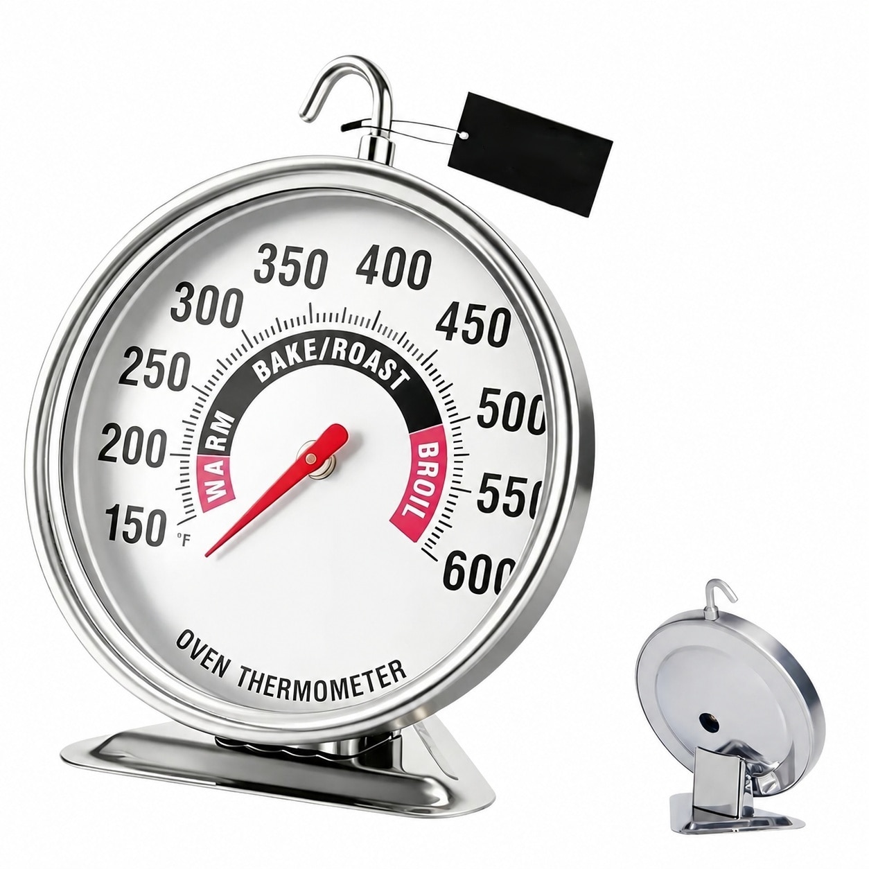 Vrbgify  Extra Large 3 Inch Oven Thermometer Easy Read Dial Accurate Temperature Gauge for Kitchen Baking Grill Meat Gas Electric Ovens Stainless