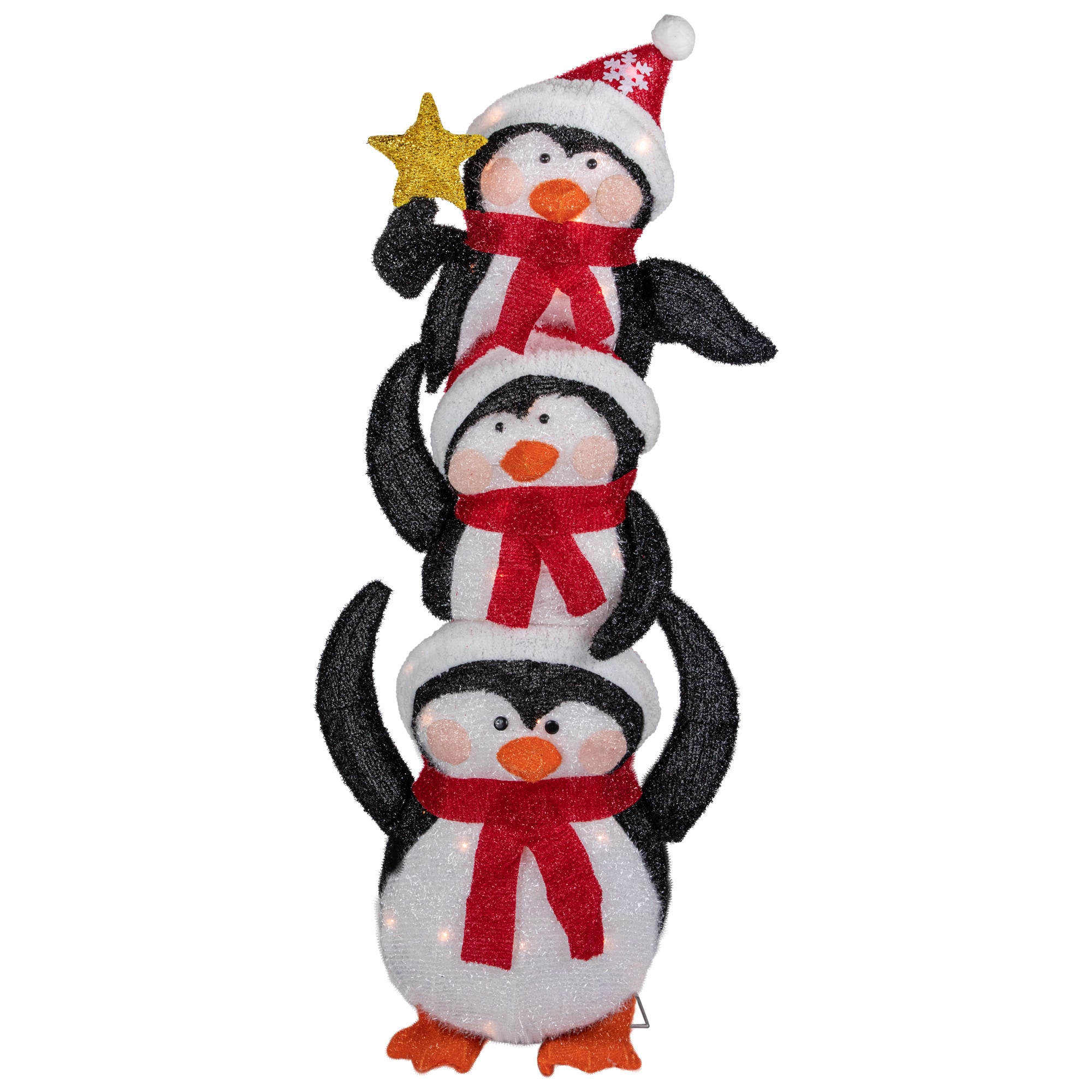 Northlight 35250583 41-in Freestanding Penguin Free standing decoration with Clear Incandescent Lights