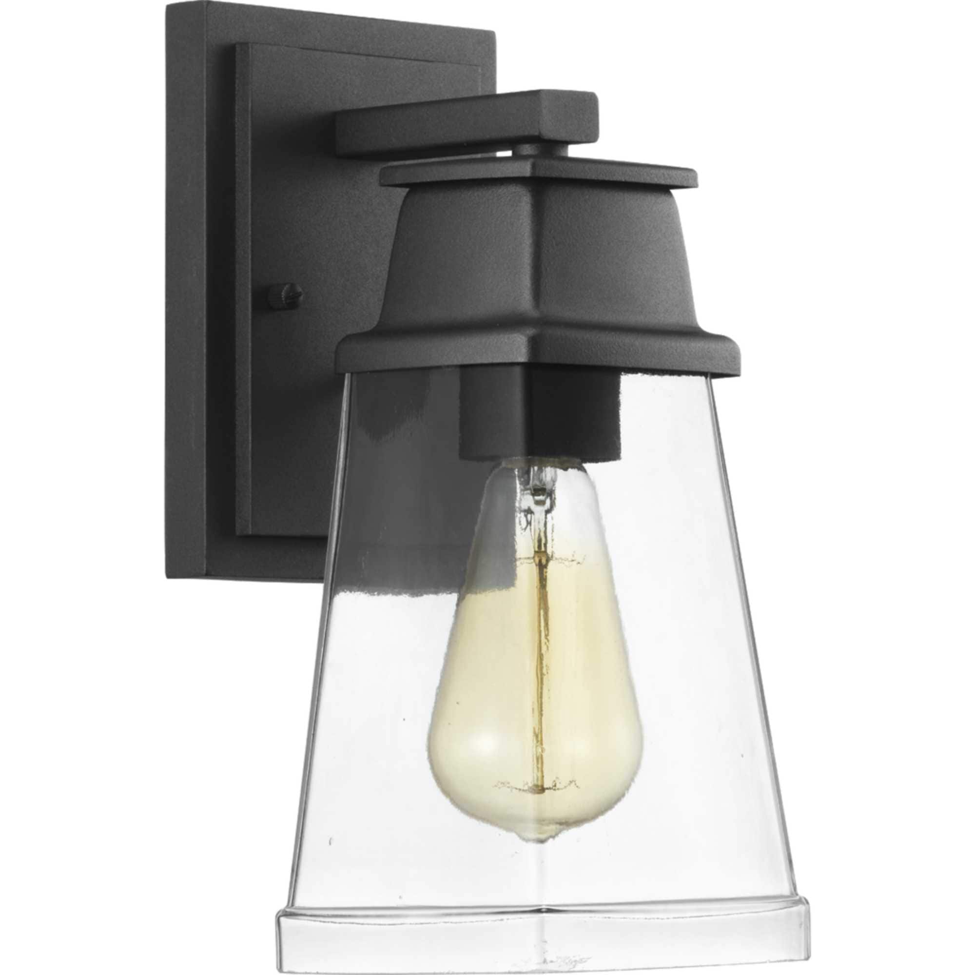 Progress Lighting P560099-031 Greene Ridge 1 -Light 11.62-in H Black Hardwired Outdoor Wall Light