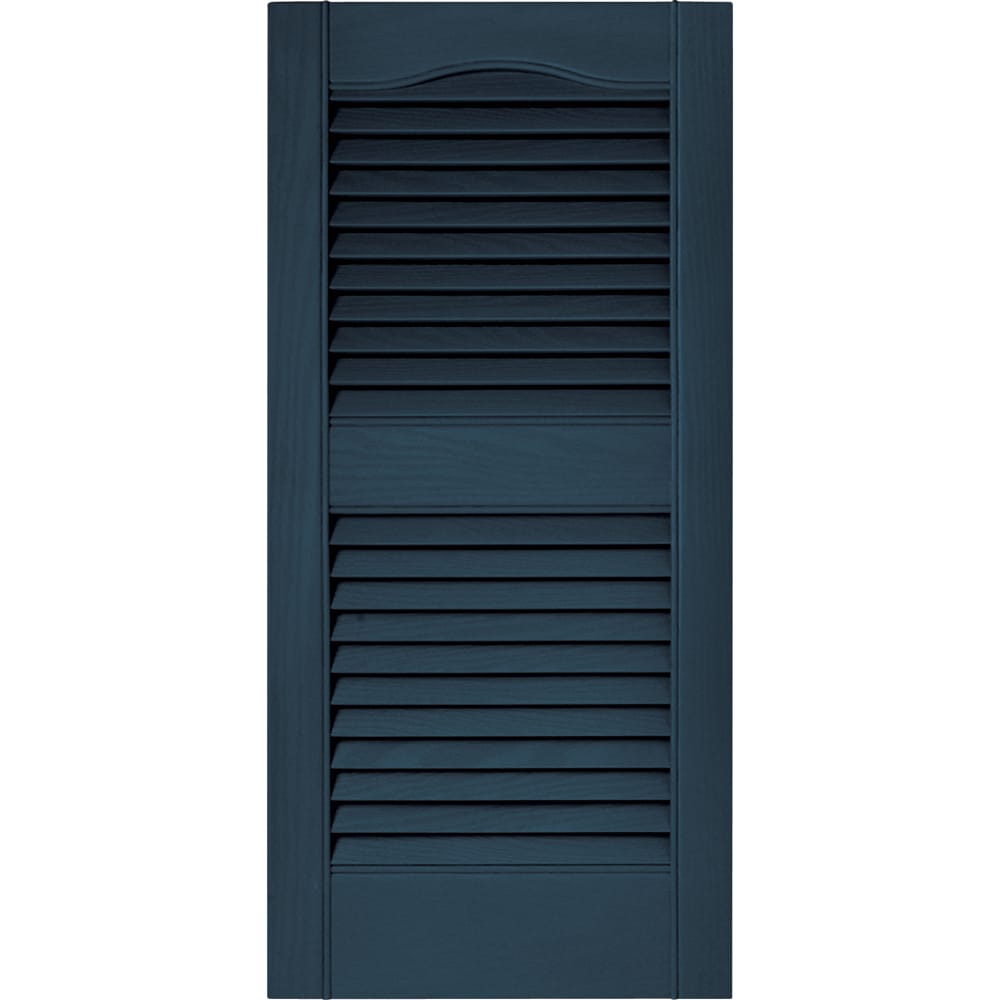 Vantage V1711431036 14.563-in W x 30.75-in H Classic Blue Louvered Exterior Shutters ( 1 -Pack )