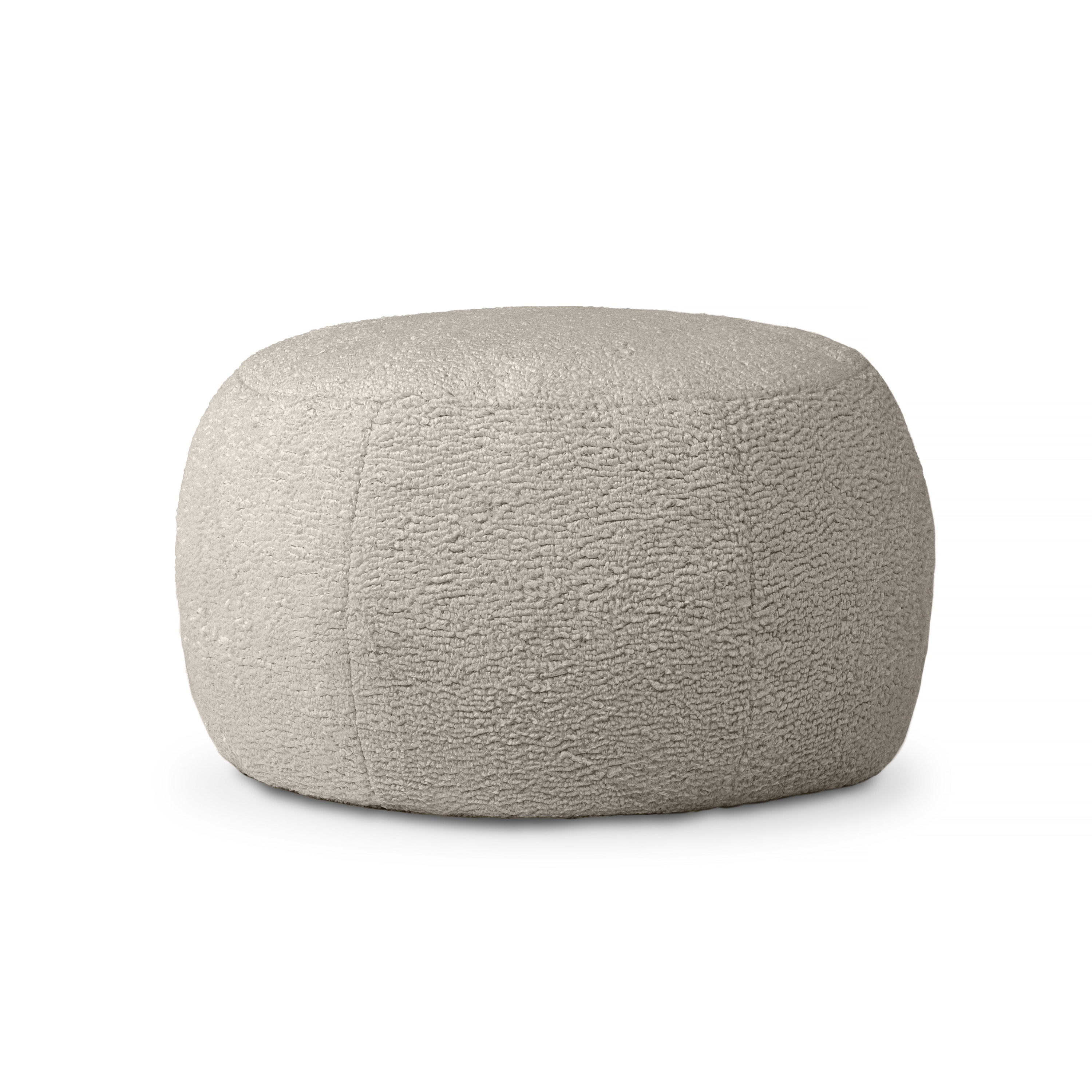 JAXX Ellis Ottoman Shearling Faux-Lamb Plush Pouf for Modern Interior ...