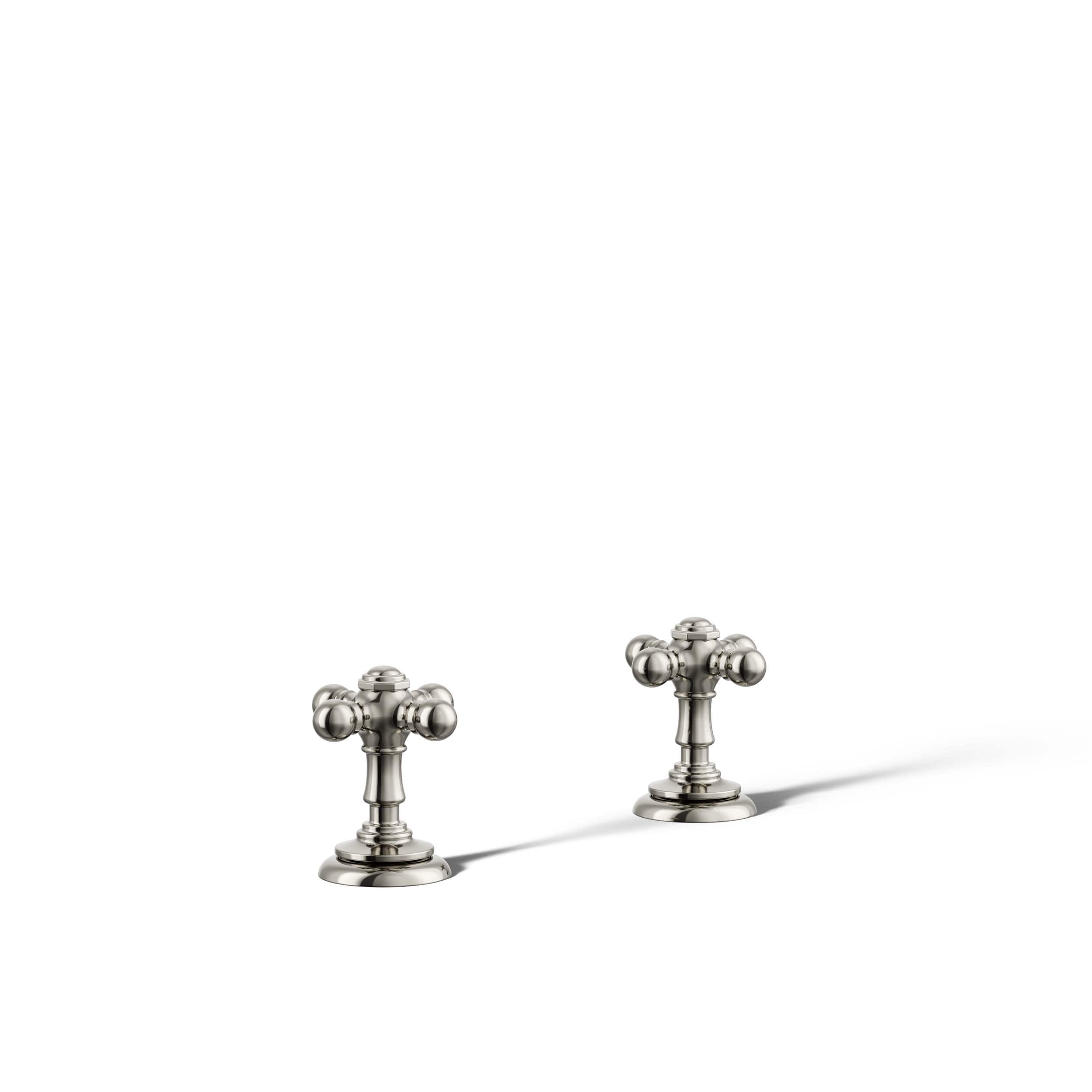 KOHLER T98071-3-SN Vibrant Polished Nickel 2 -Handle Cross Bathroom Sink Faucet Handle