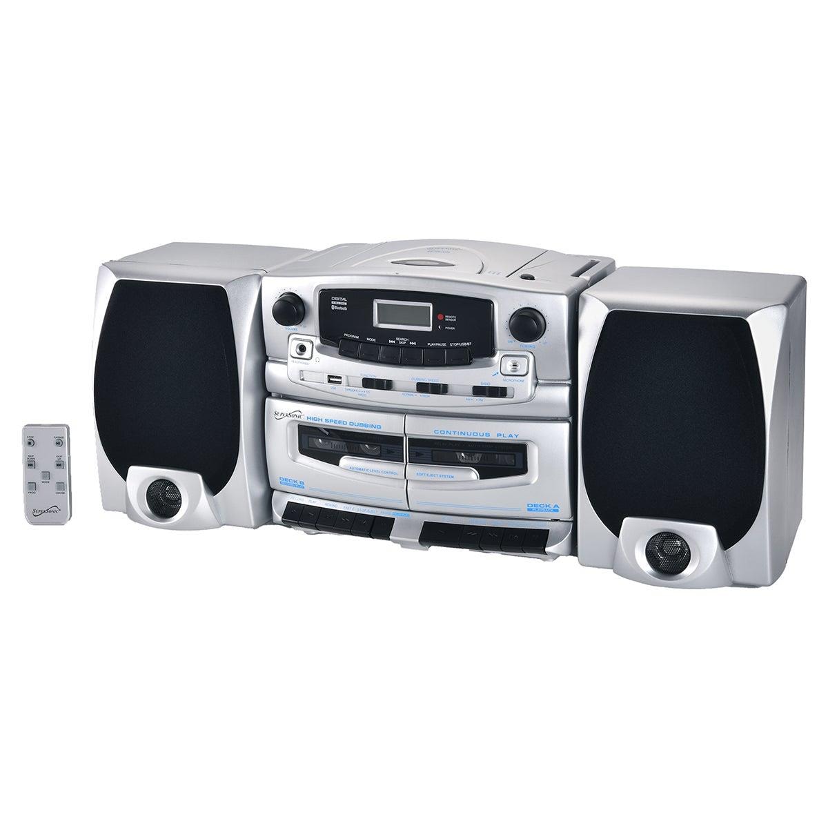 CD Player Boombox, Battery Powered / Mains Powered, Stereo, 9 W, Bluetooth®, FM, USB playback, Carrying handle