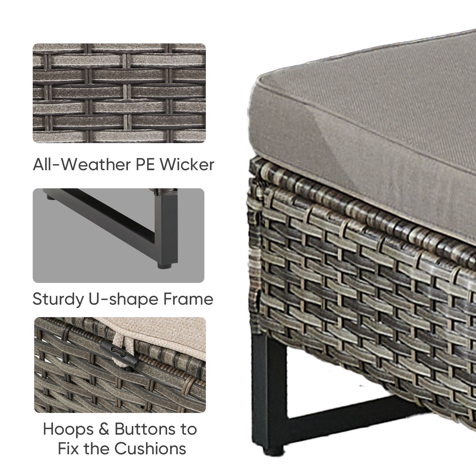 Jeehope PA097-3 Stools-Ottomans - View #3