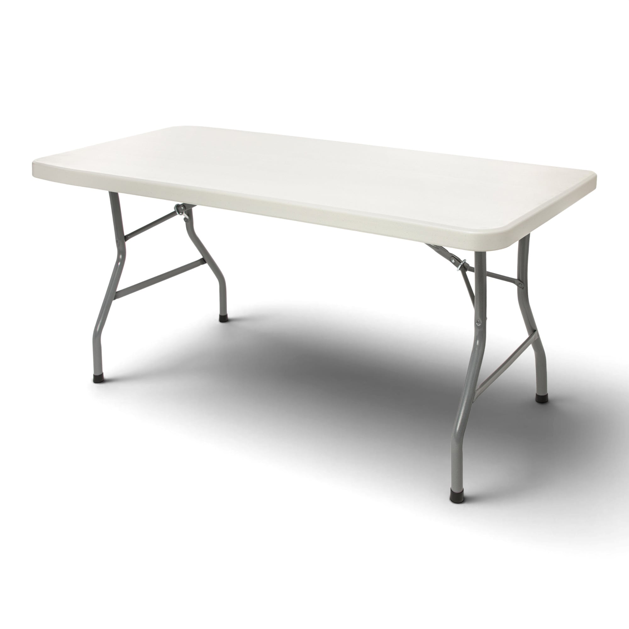 Cosco 2.6-ft x 8-ft Indoor or Outdoor Rectangle Resin Gray Folding