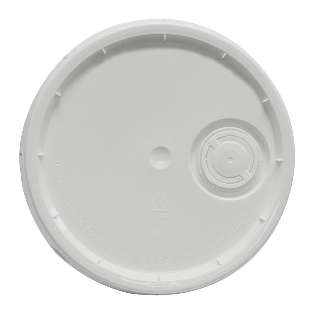 5 Gallon White Bucket Lid with 70 mm Opening Cap