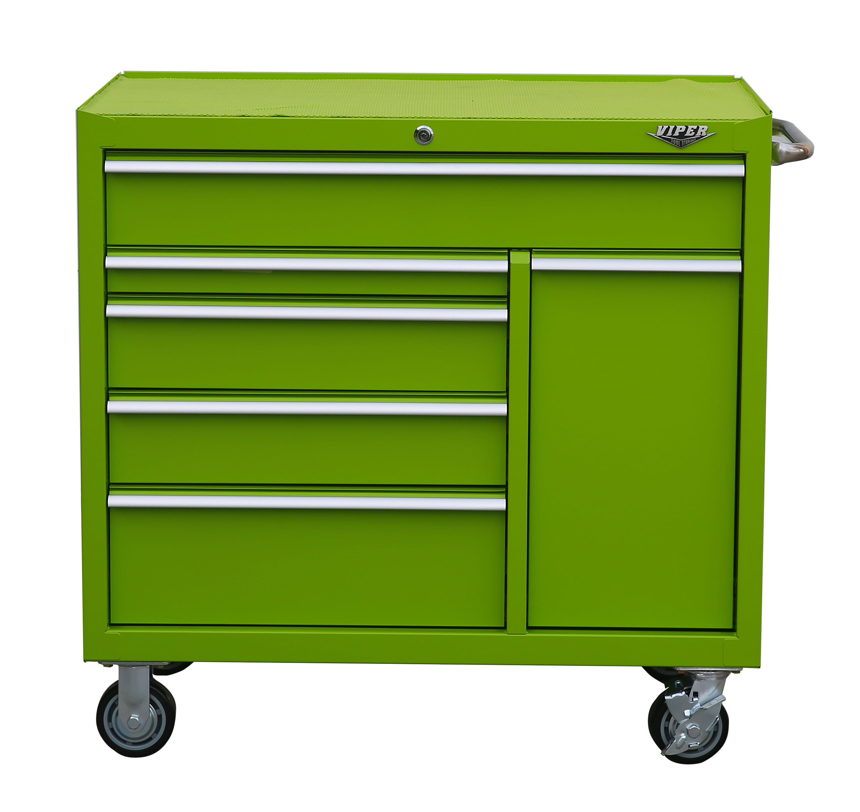 81.5-in W x 67.33-in H 14-Drawer Steel Rolling Tool Cabinet (Green)