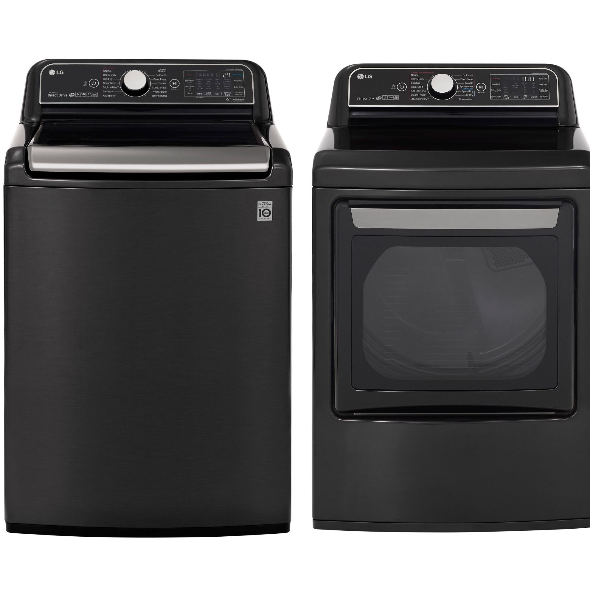 LG  TurboWash 3D Smart Wi-Fi Enabled Extra Large Steam Cycle Impeller Top-Load Washer + Steam Cycle Vented Gas Dryer