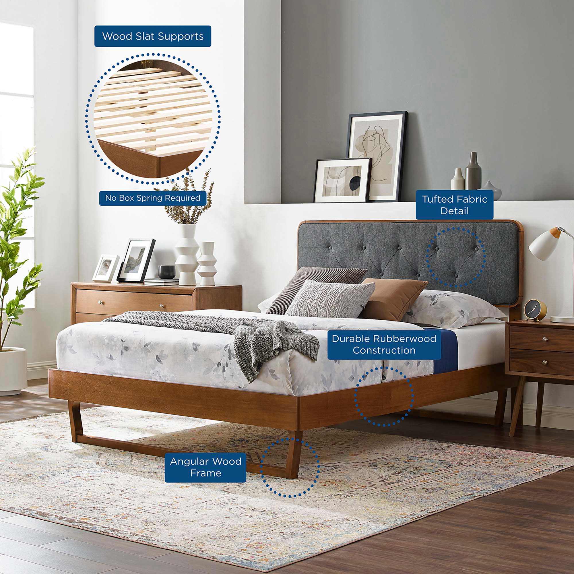 Modway MOD-6643-WAL-CHA beds - View #5