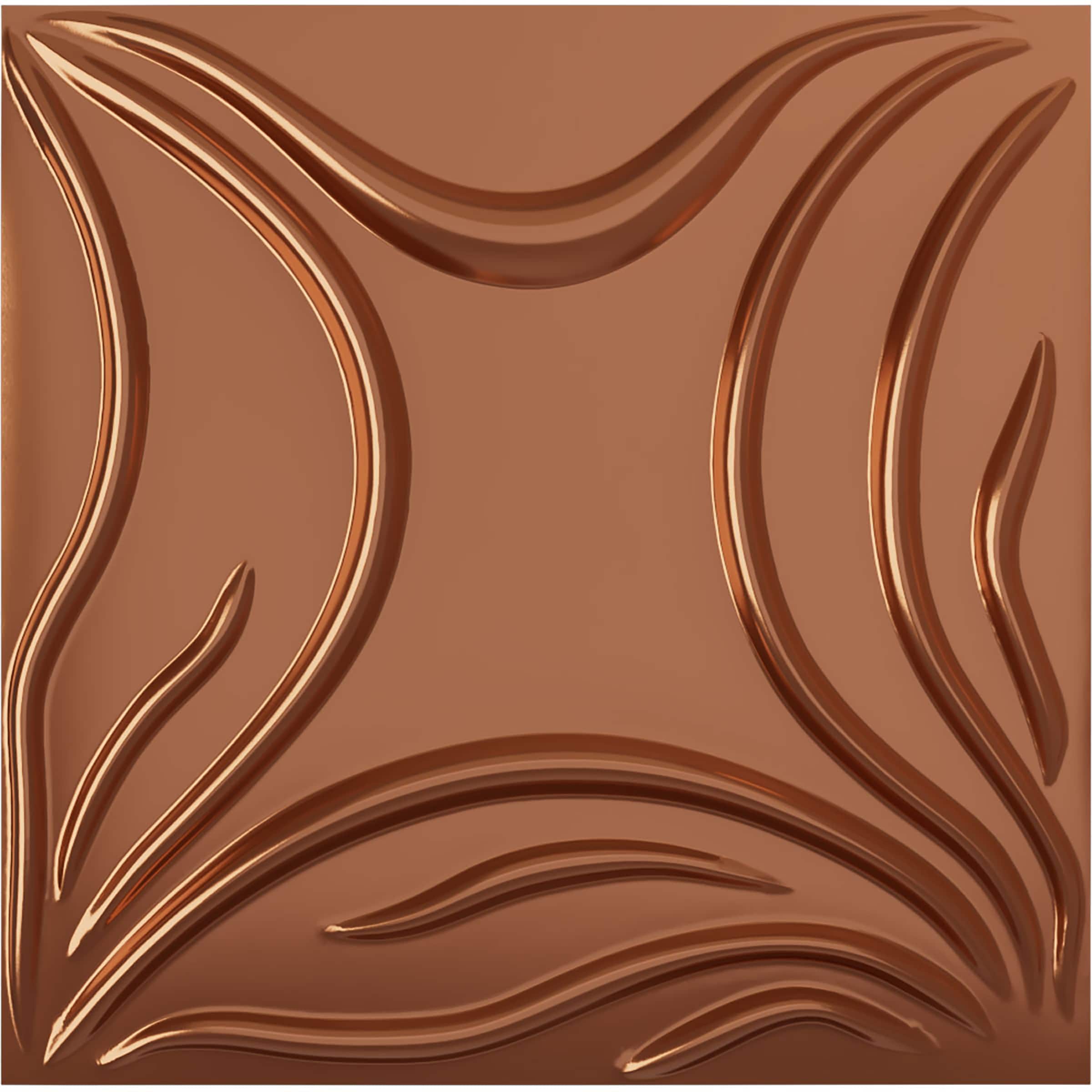 Ekena Millwork WP20X20SVBCO 19-5/8-in x 19-5/8-in Embossed Paintable/Stainable Copper PVC Wall Panel (