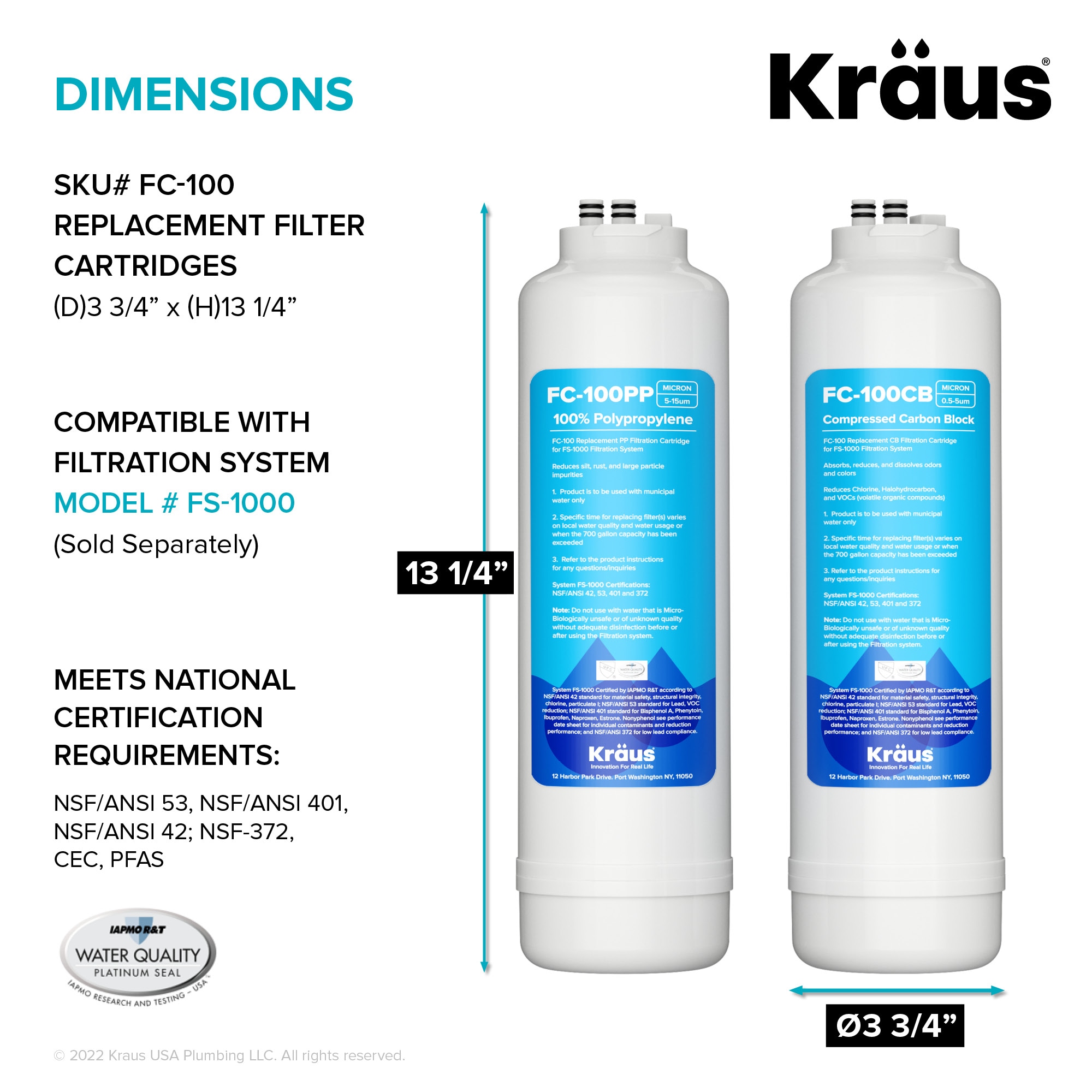 Kraus FC-100 Replacement-Water-Filters-Cartridges - View #3